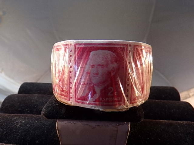 1954 2 CENT THOMAS JEFFERSON 500 STAMP COIL ROLL ORIGINAL WRAPPING