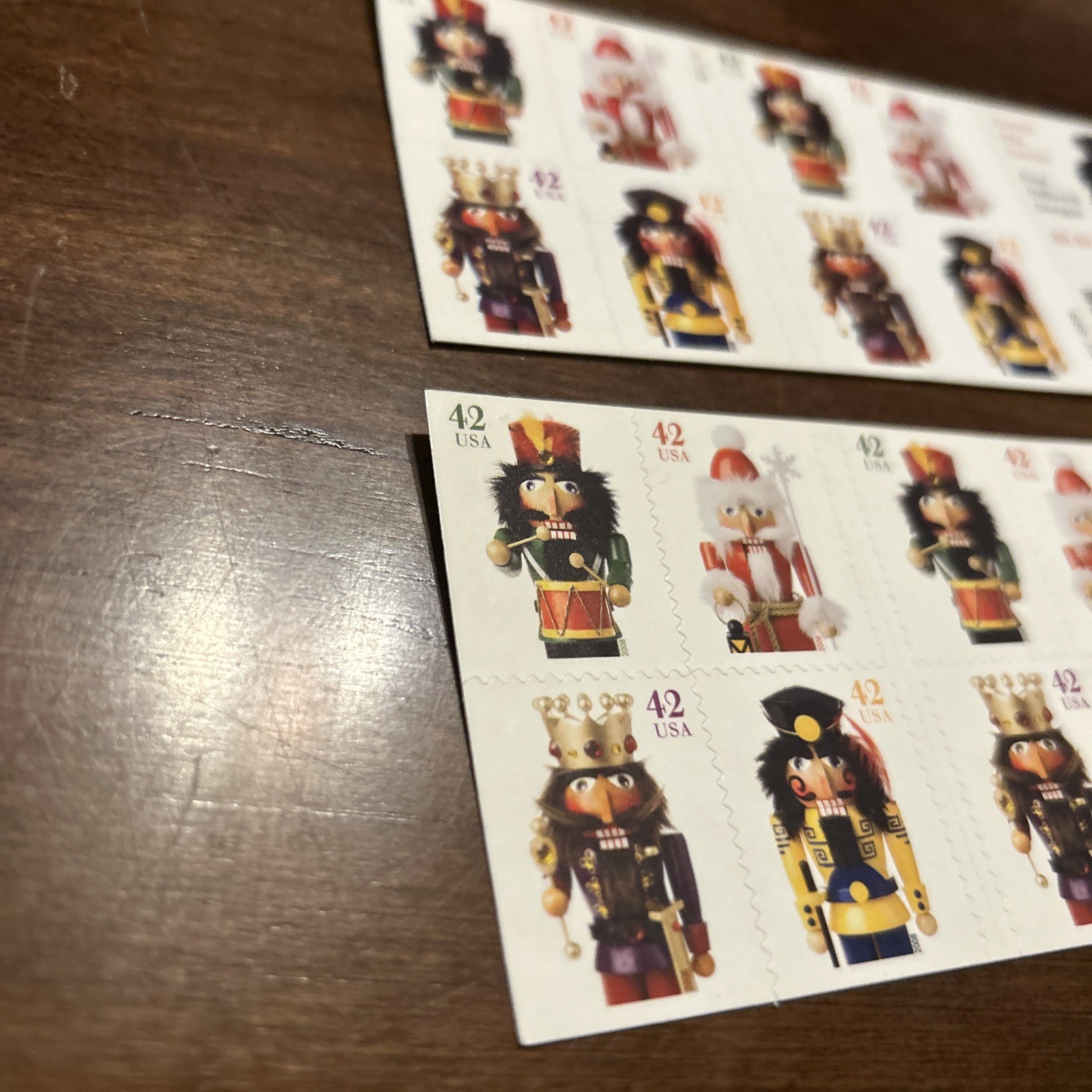 Christmas Nutcrackers | 2 Booklets of 20 = 40 Stamps 42¢ | #4360-4363b FV$16.80