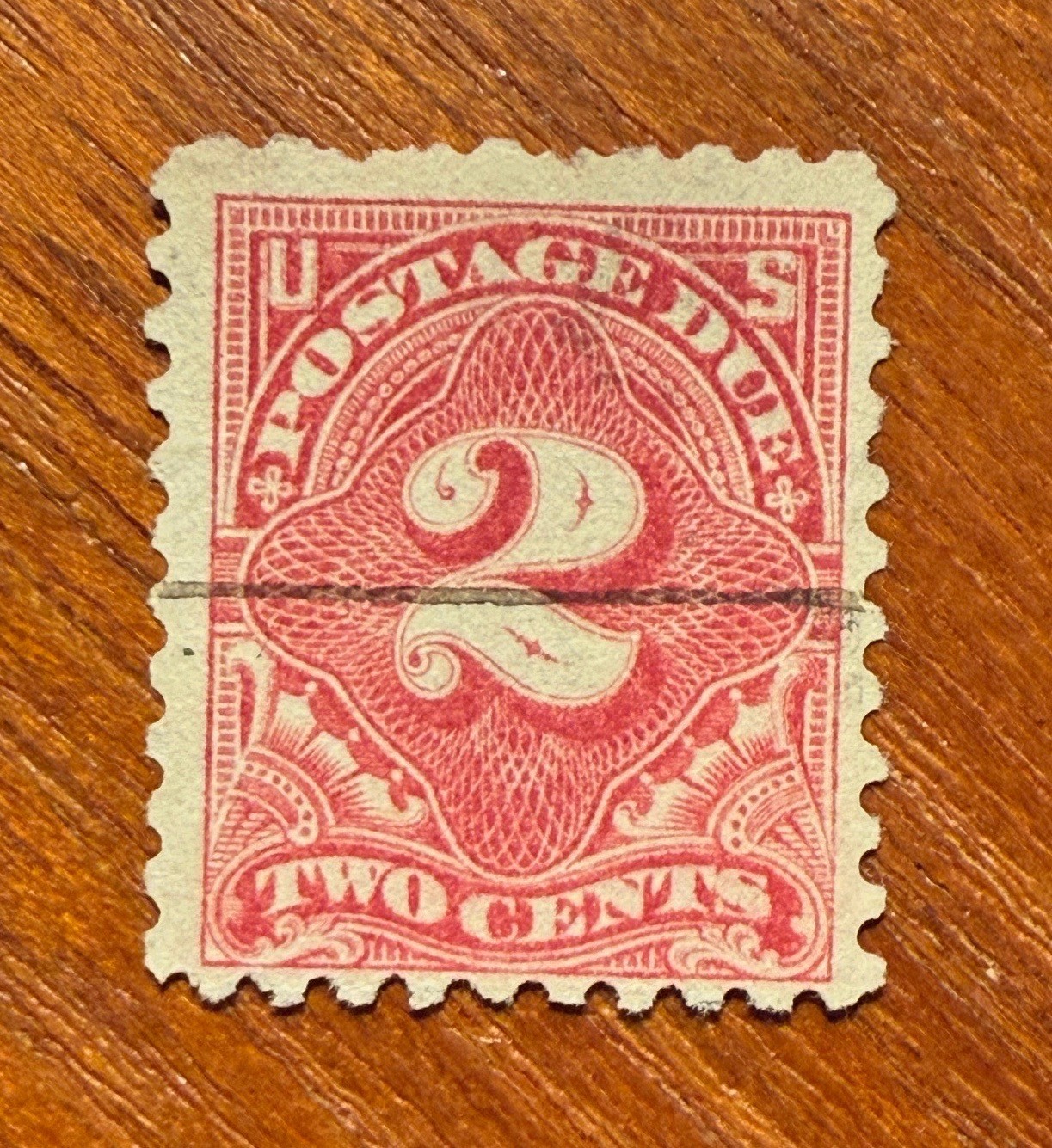 US POSTAGE DUE 2 CENTS STAMP ~ F/VF # J60 ROSE