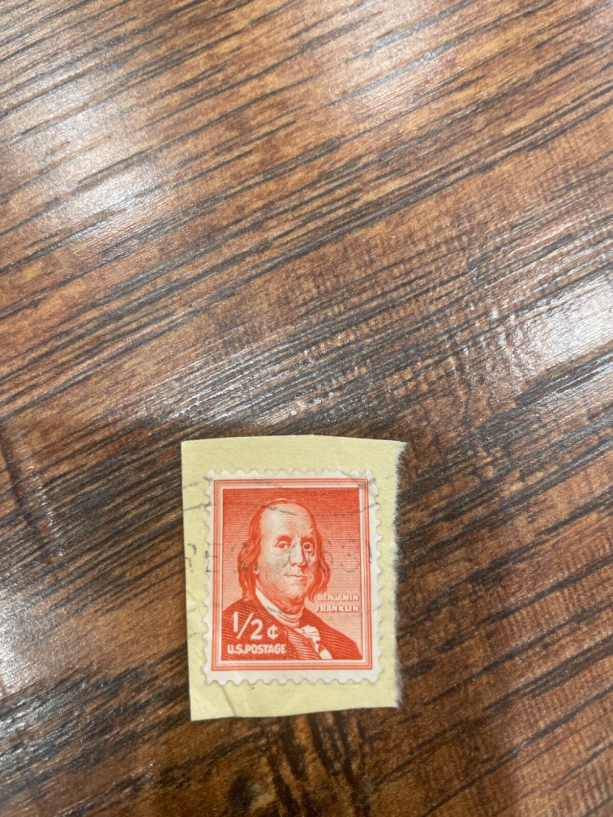 1/2 c Benjamin Franklin postal stamp