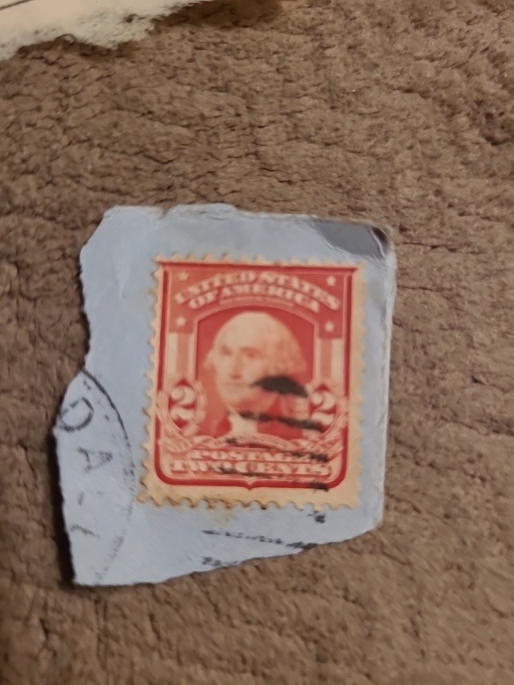 US George Washington 2 Cent Carmine Red Stamp 1902-1903, USED.