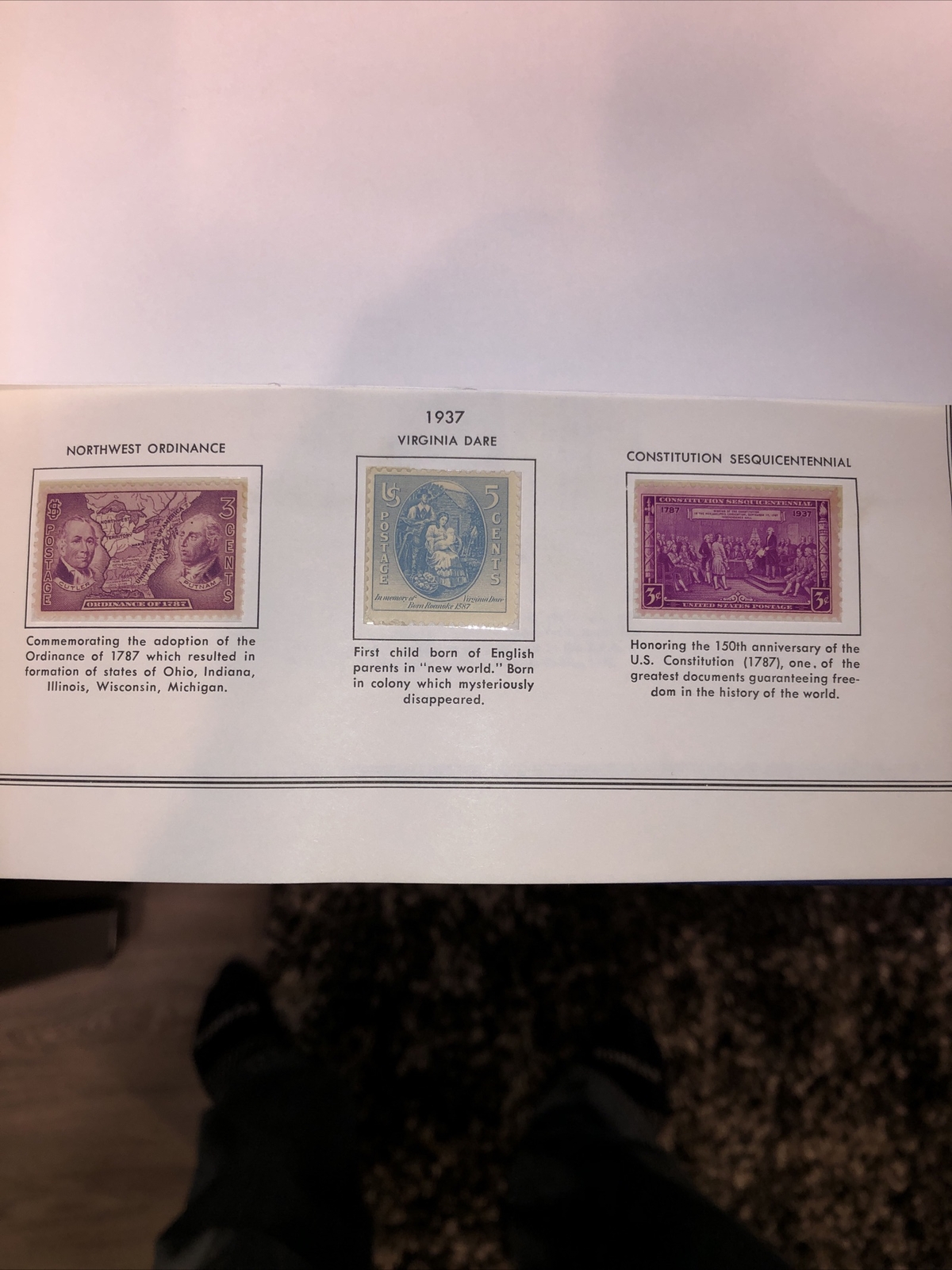 Scott # 795-96 and 798 – 802 1937 Commemorative Set U.S. Postage Stamps