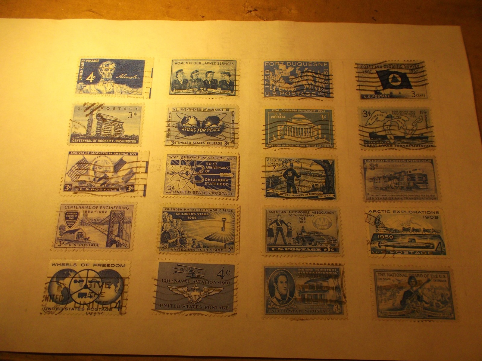 US United States Postage Stamps Over 100 on Ten Sheets. Free Shipping US sales