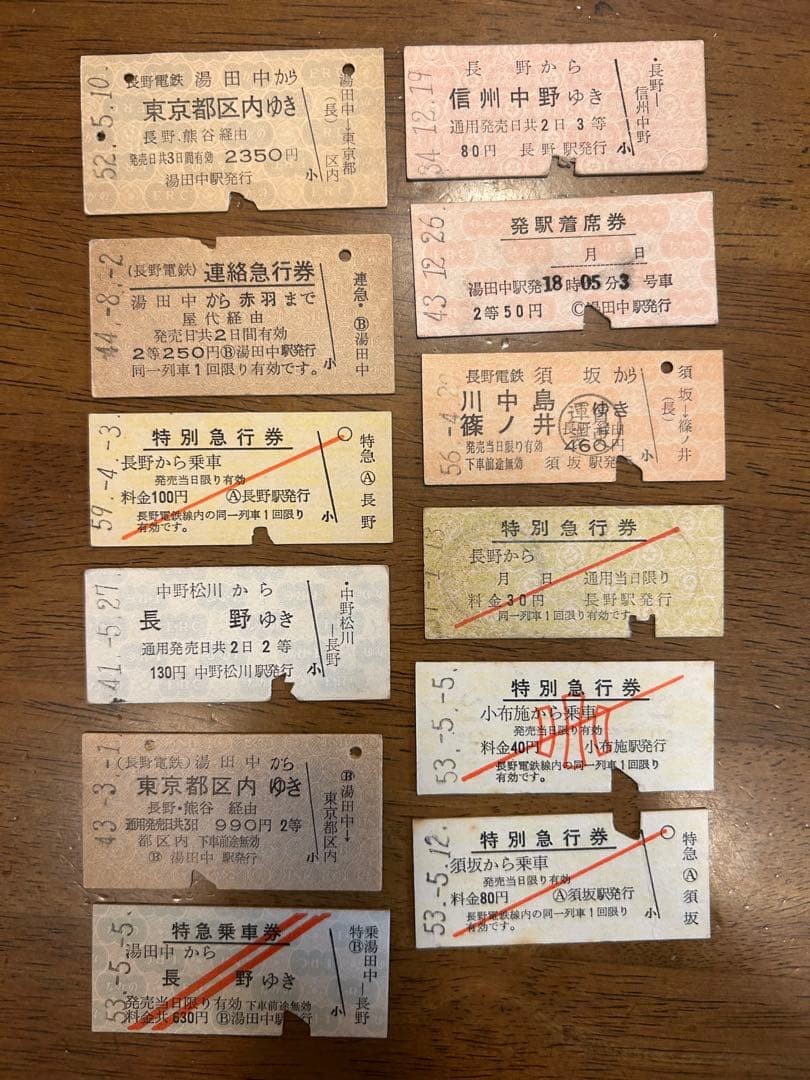 Hard ticket / Nagano Electric Railway / Train ticket. Limited express ticket
