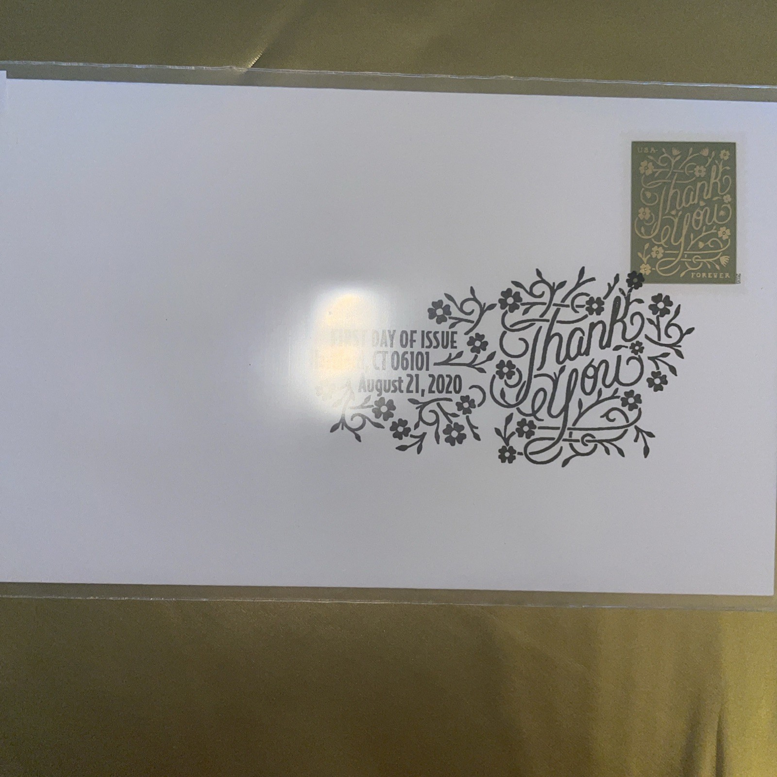 Thank You Pane of 20 + 3 Blocks Of 4 Forever Stamps + 4 FDC & 4 DCP envelopes