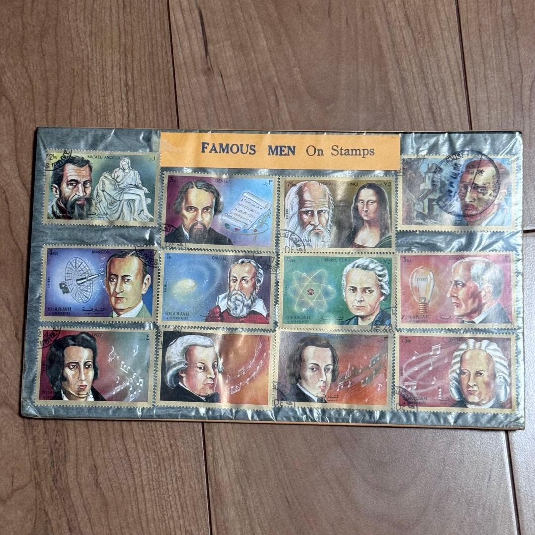 FAMOUS MEN On Stamps Historical Figures Stamp Sheet Collection