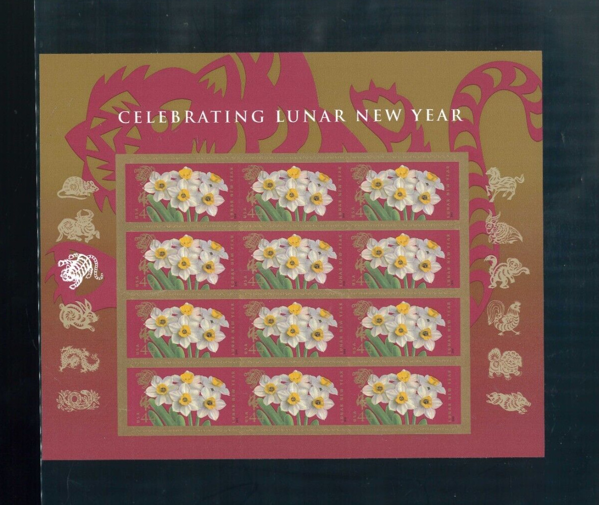 United States 44¢ Chinese New Year of the Tiger Postage Stamp #4435 MNH Sheet