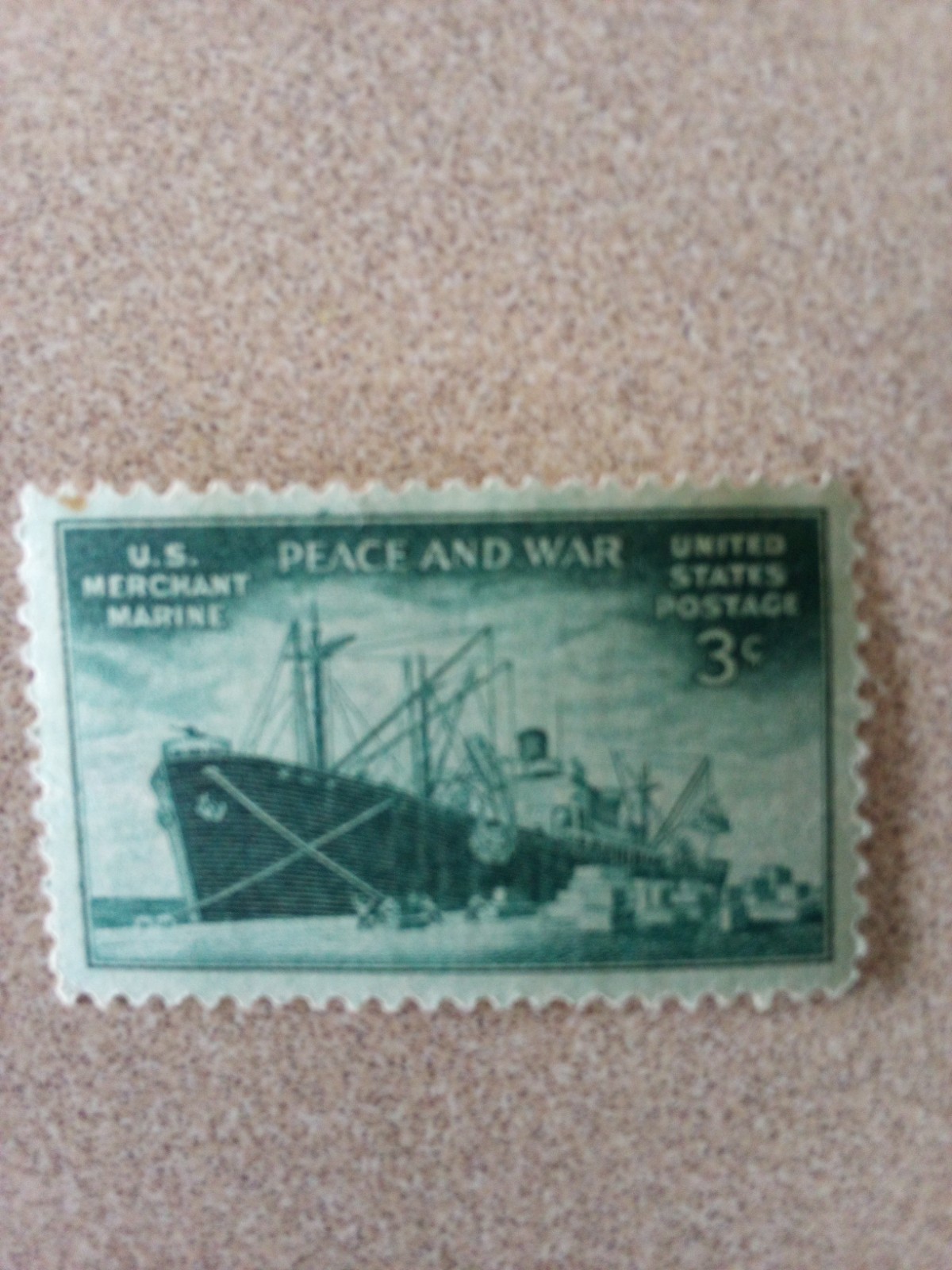 1945-46 U.S. 3c Merchant Merchant Marine Peace and War MNH OG