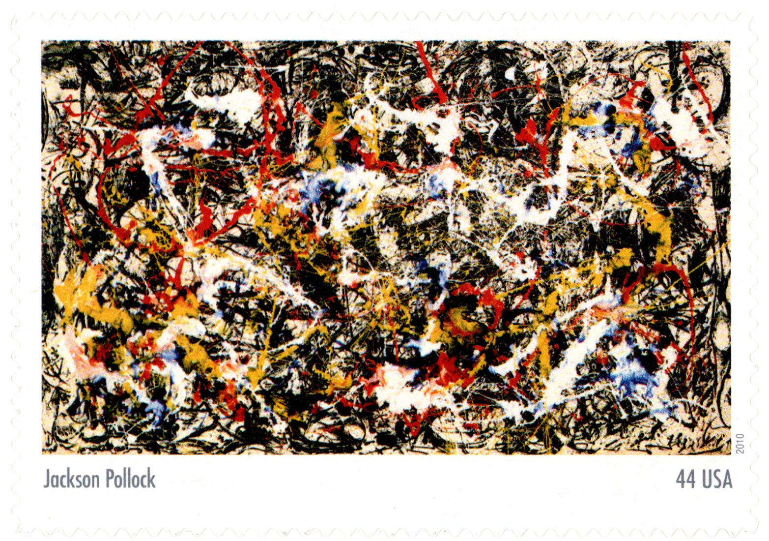 USA 2010 ABSTRACT EXPRESSIONISTS TEN STAMPS 44 ¢ SCOTT 4444 HIGH IN VALUE MNH