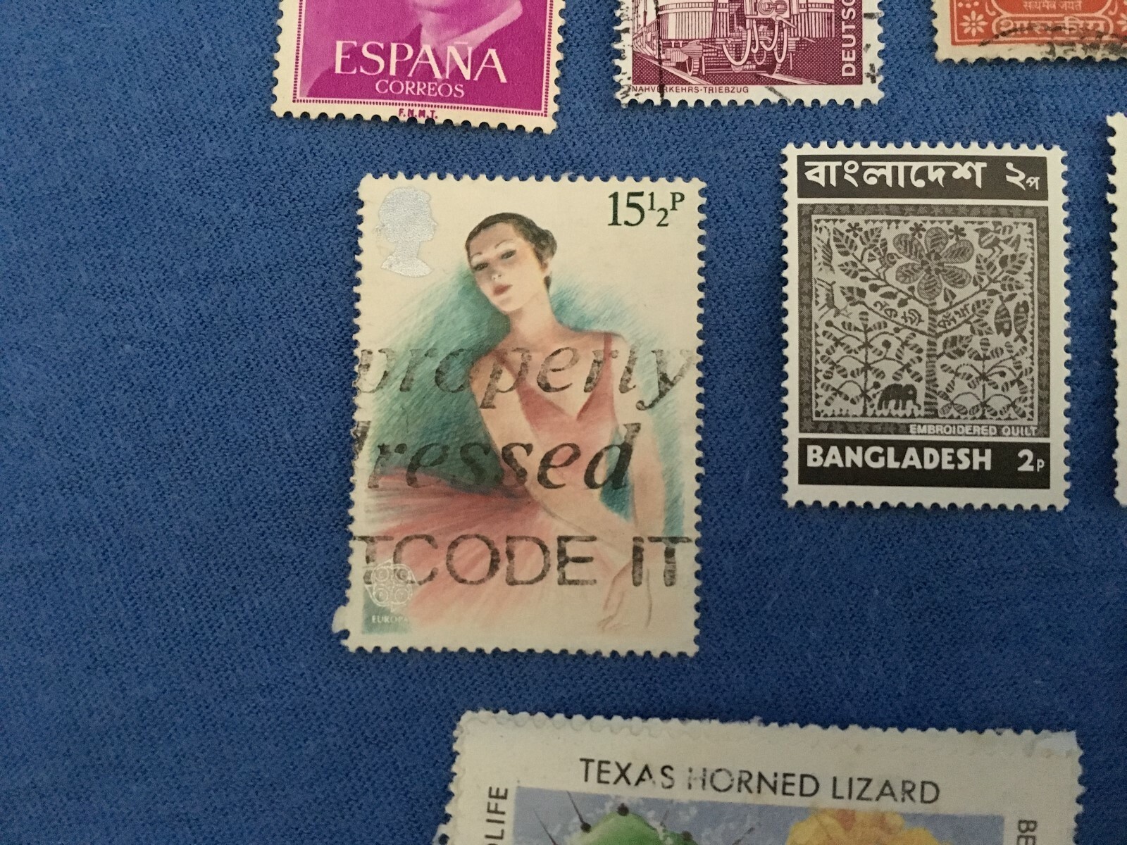 Vintage Collection of Stamps primarily from 1970s