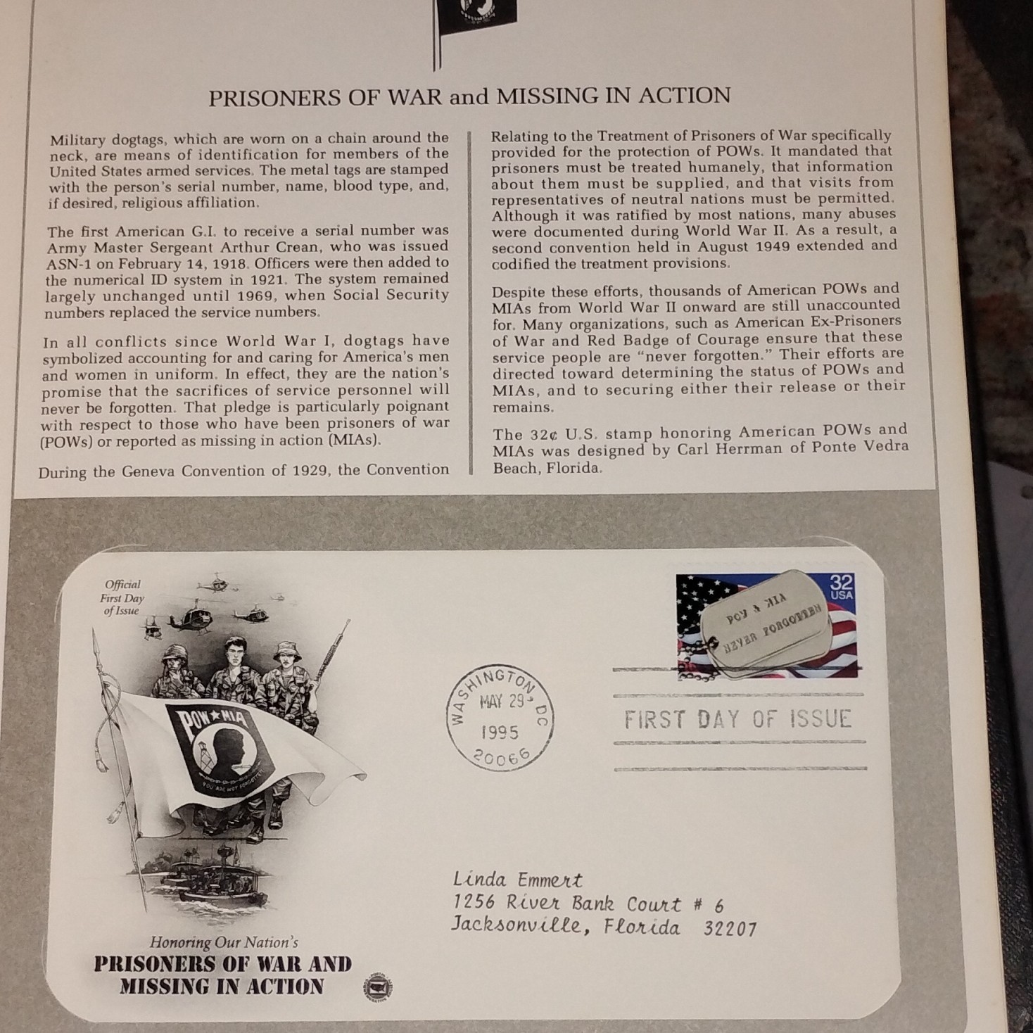 Postal Commemorative Society U.S. FIRST DAY COVERS AND SPECIAL COVERS