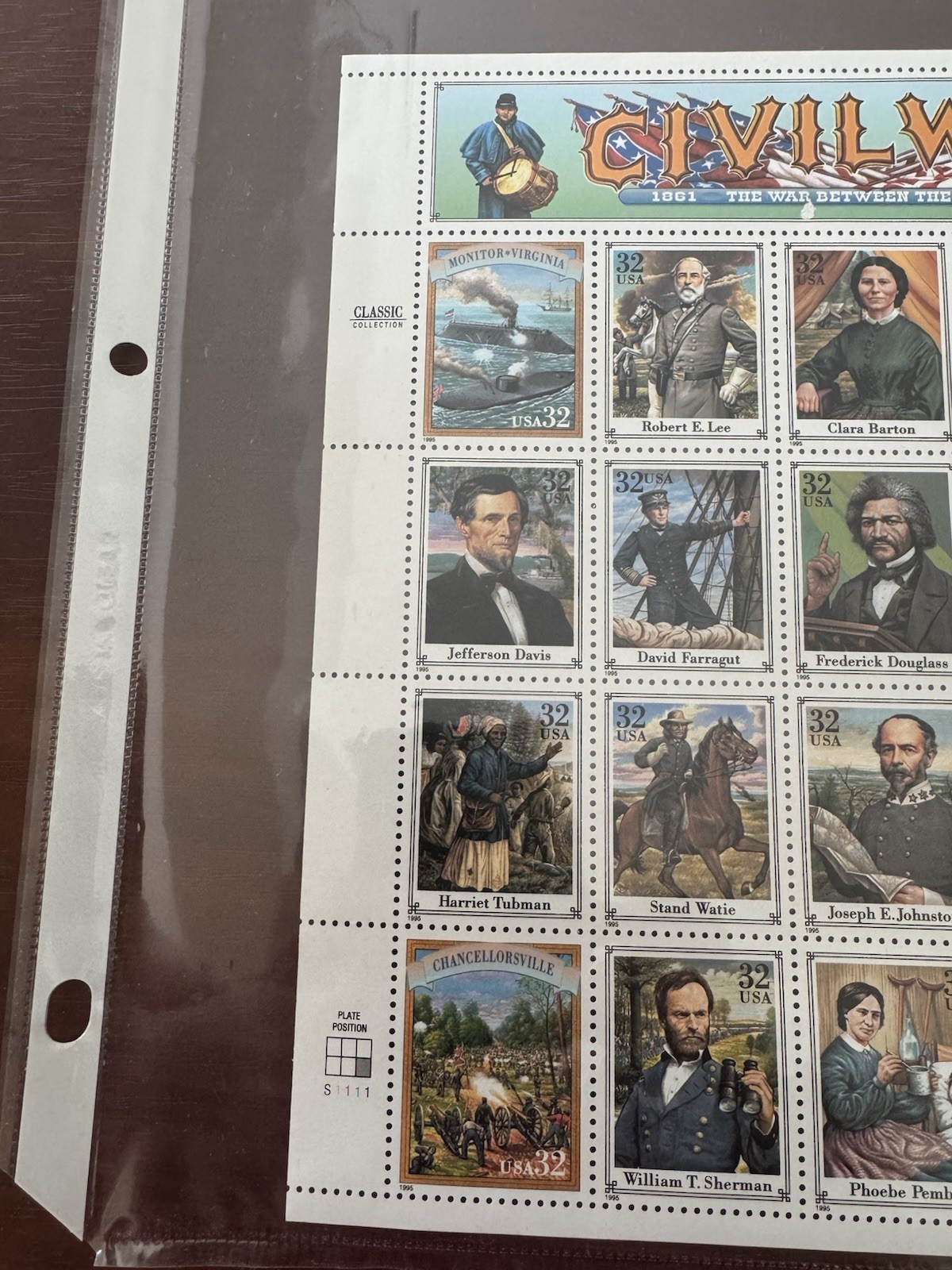 Civil War Stamps 1861-1865 The War Between The States. MNH Sheet Of 20 .32cent