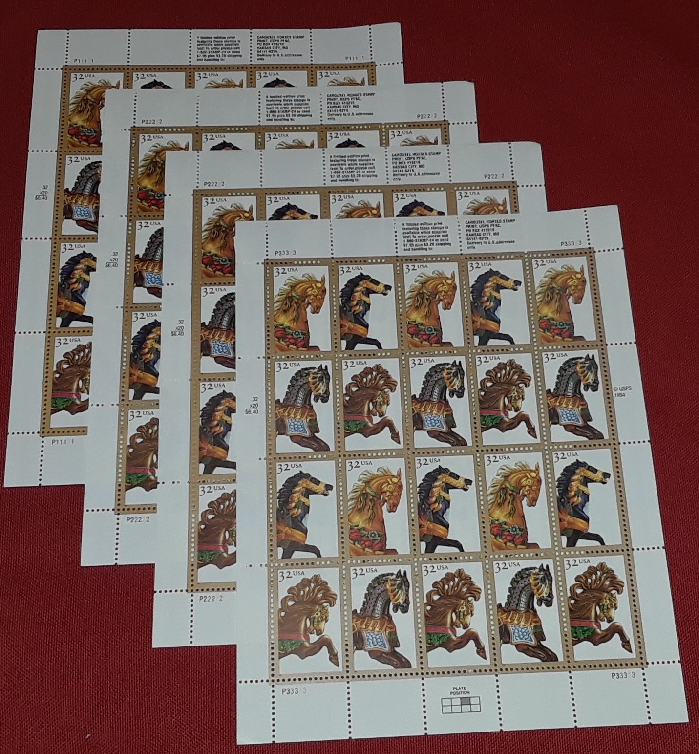 New Three 29¢ Booklets of GREETINGS Sc # 2799-2802 US Christmas Postage Stamps