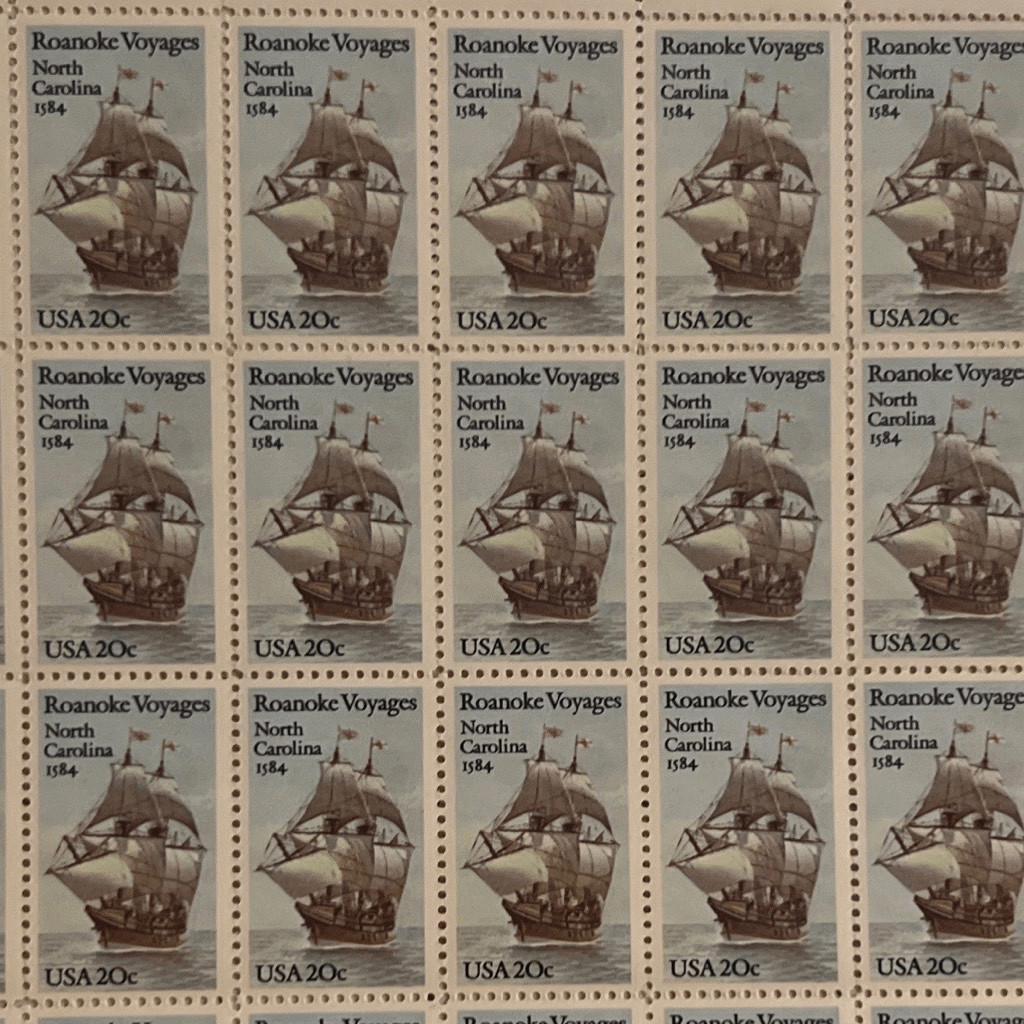 MNH 1984 Sheet of 50 20c Roanoke Voyages Stamps Scott #2093