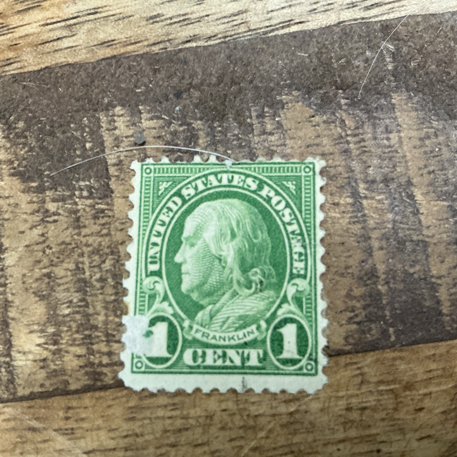 Very Rare 1 Cent Benjamin Franklin Stamp, Very Good Condition