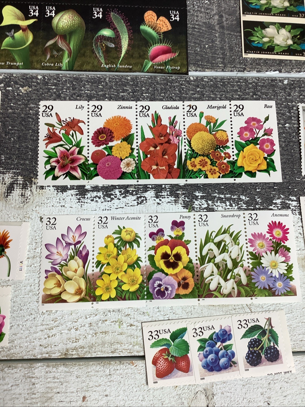 USPS Various Plants And Flower Stamps