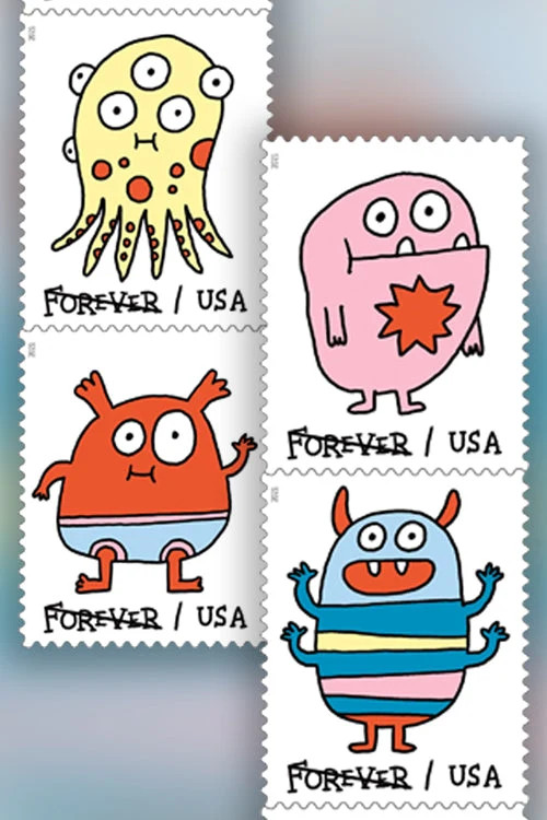 USPS Message Monsters First-Class Mail Forever Postage Stamps – 1 Sheet of 20