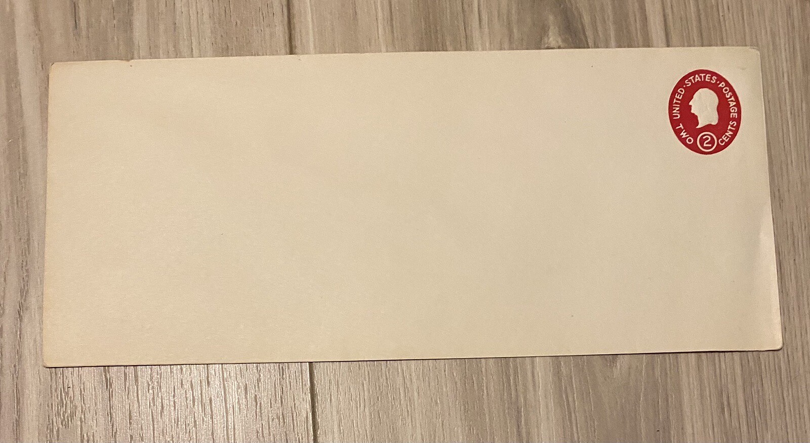 VINTAGE 1950 2c Washington Stamped Legal Size Envelope Unused