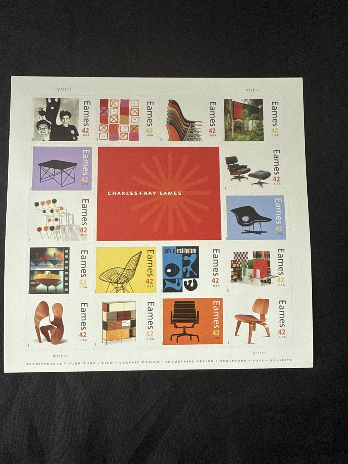 US SCOTT 4333 SHEET OF 16 CHARLES & RAY EAMES STAMPS 42 CENT FACE MNH