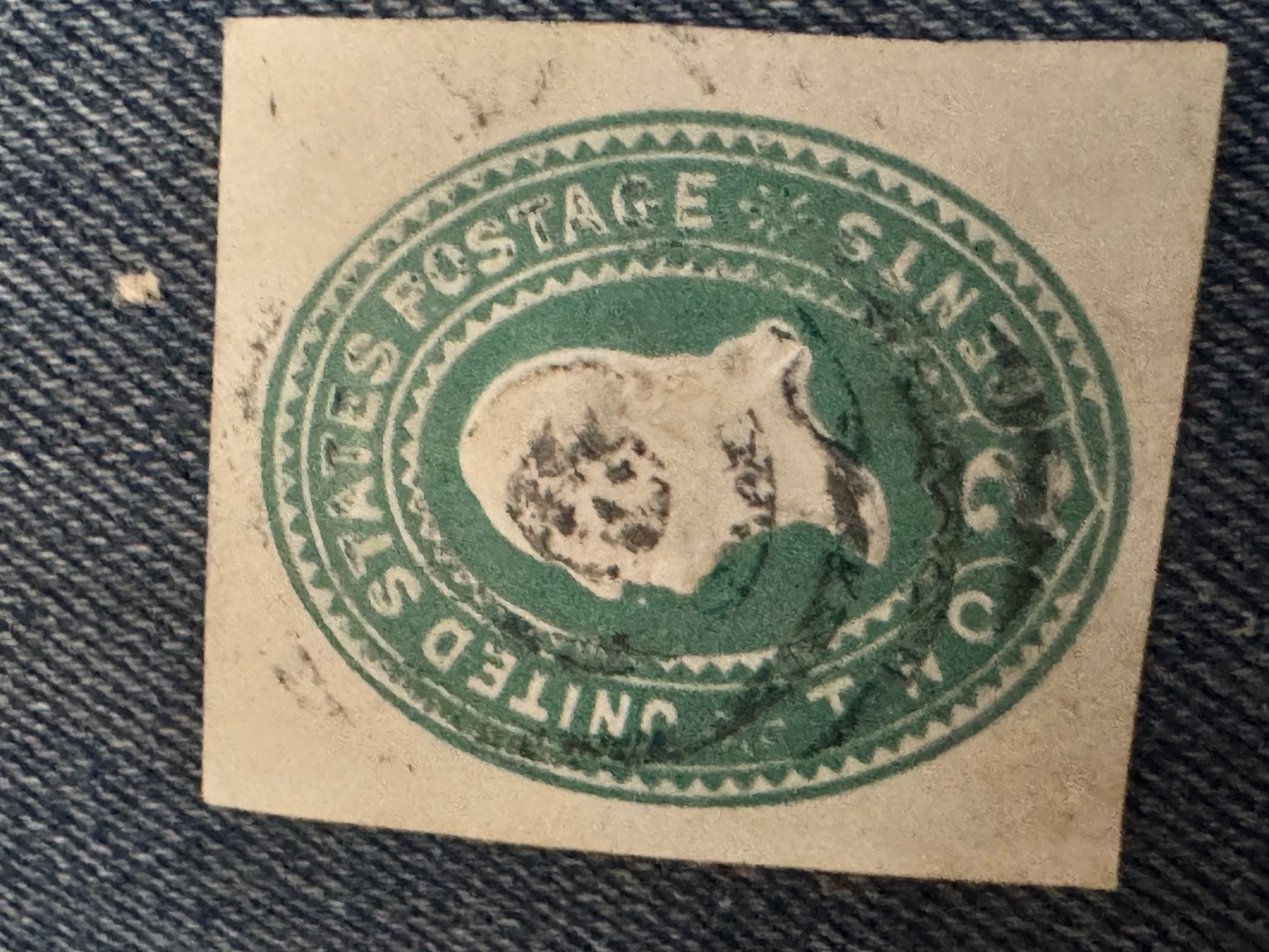 2-Cent Washington Green Stamp Cancelled & With/ sign of hinge