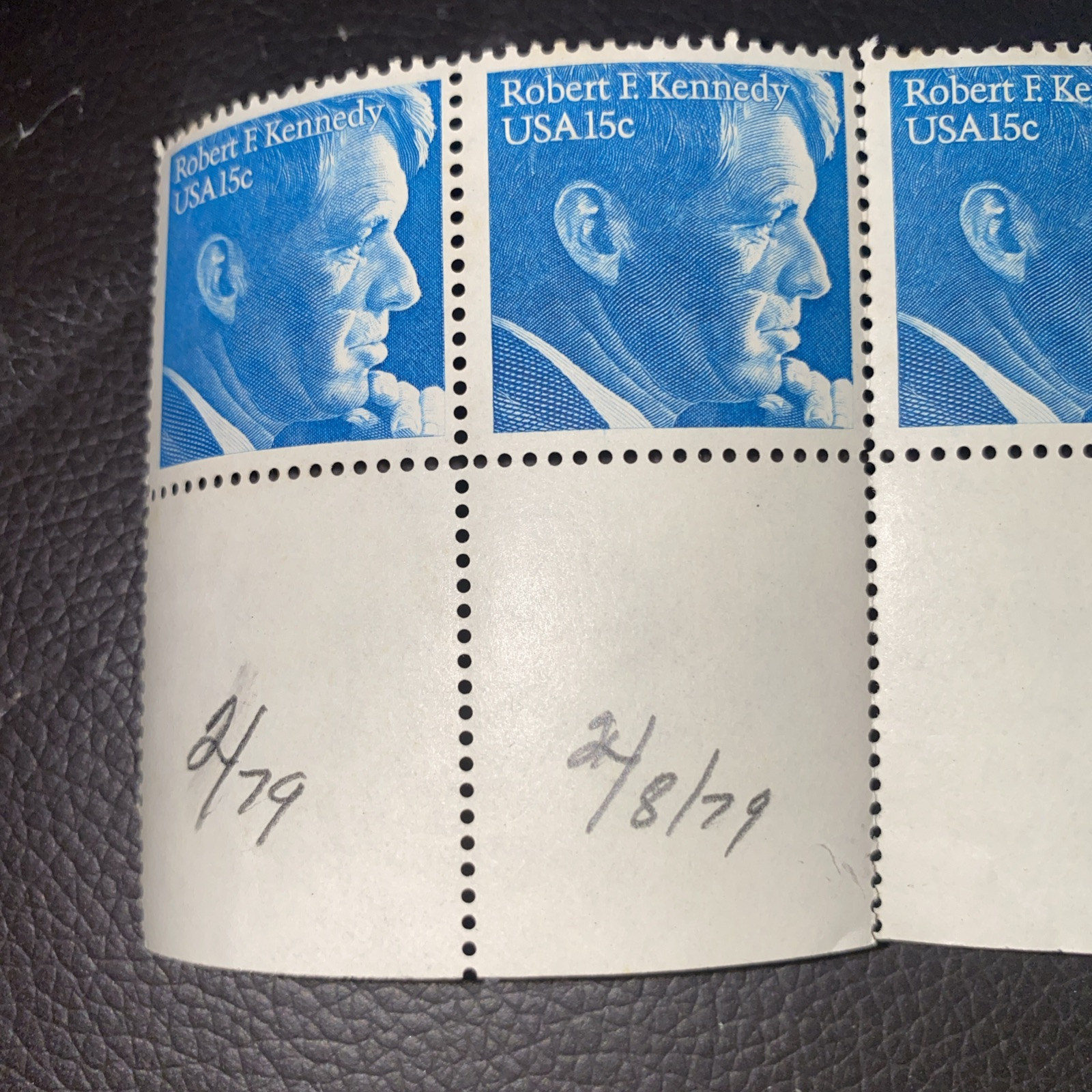 ROBERT F. KENNEDY–Block of 4 Collectible Unused 1979 Stamps–FREE SHIPPING!