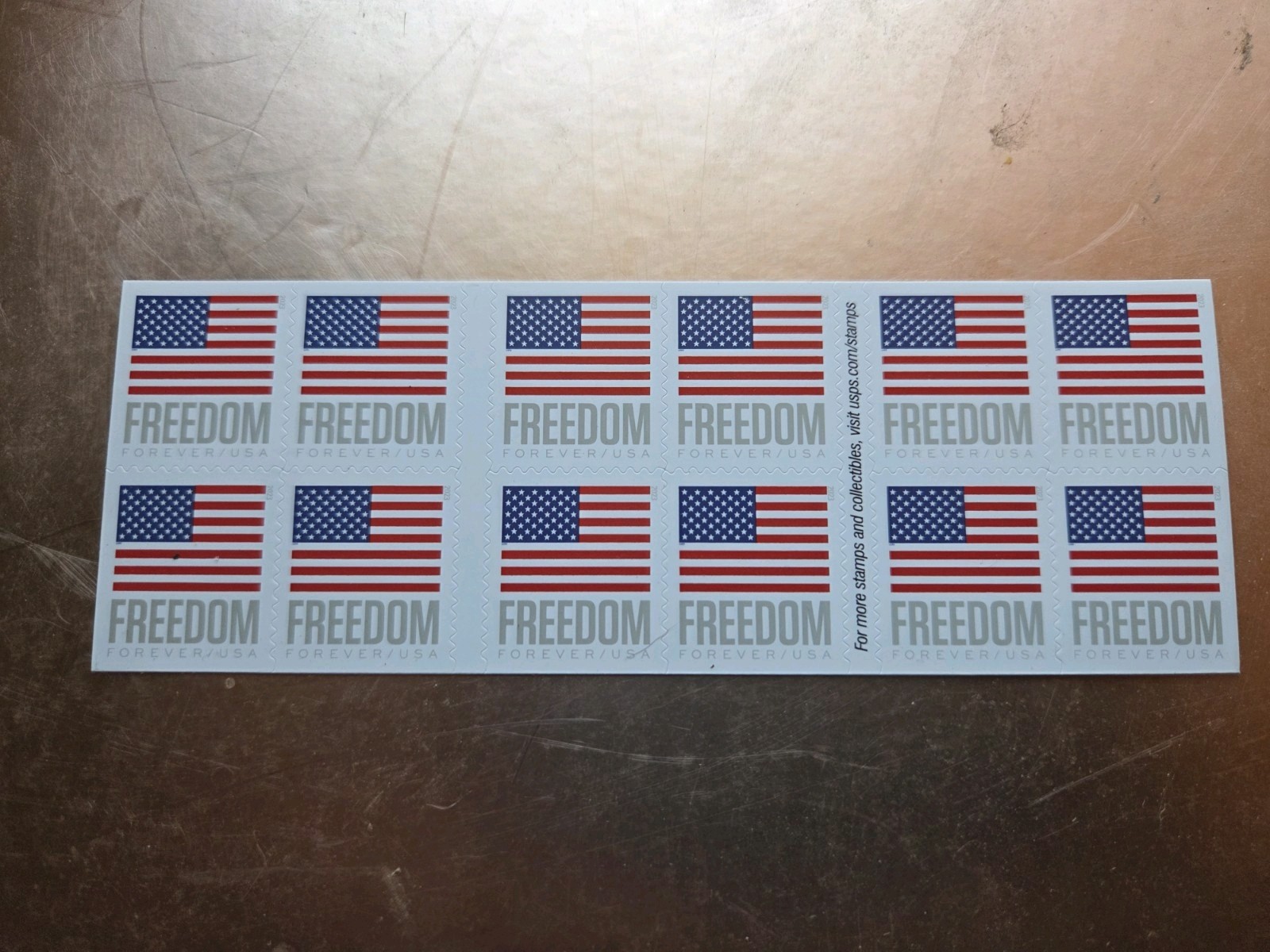 Authentic USPS First-Class Freedom Forever Stamps – Self Adhesive 20ct book