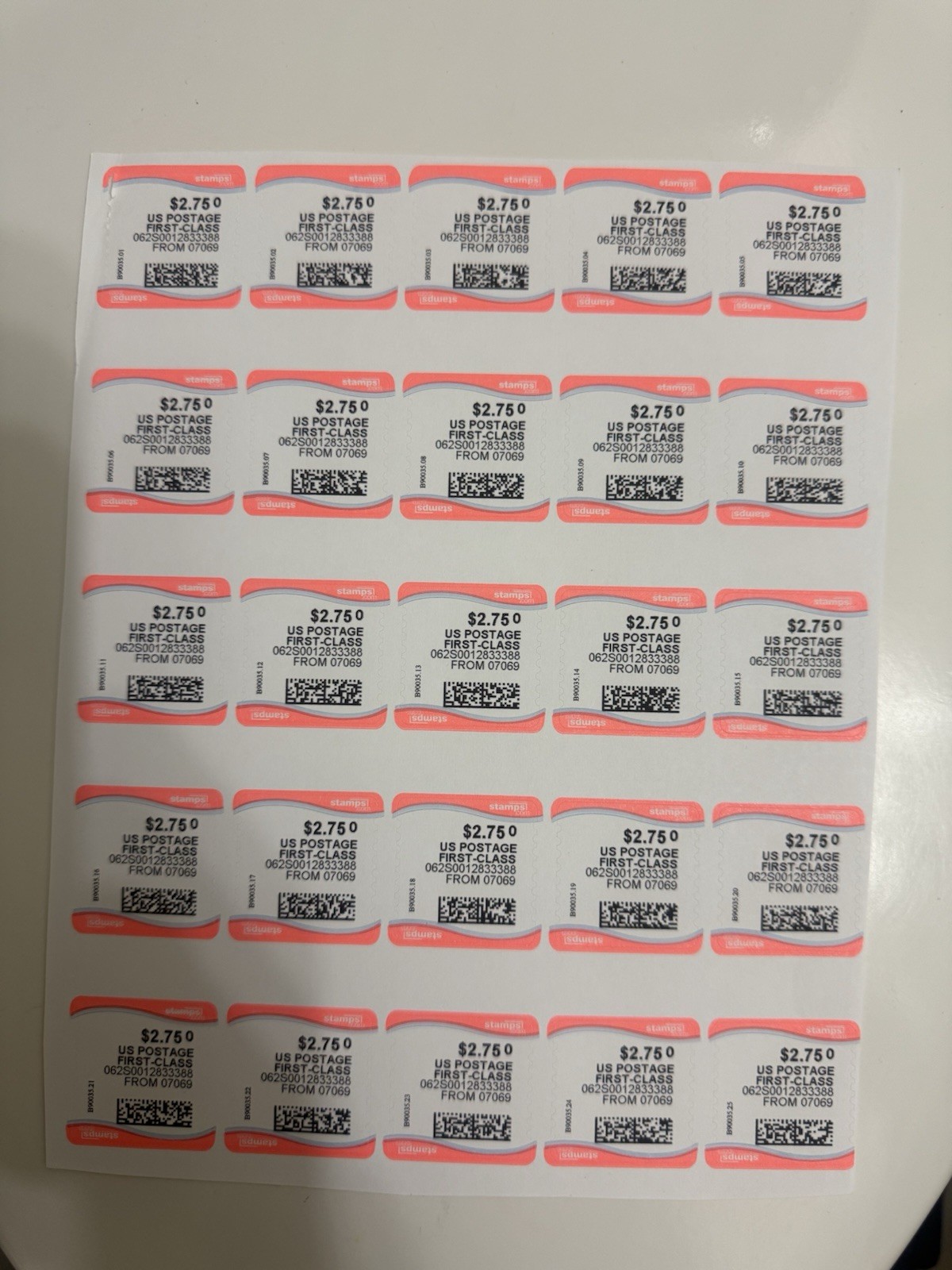 Discount Postage $2.75 Face Value 10, Sheets