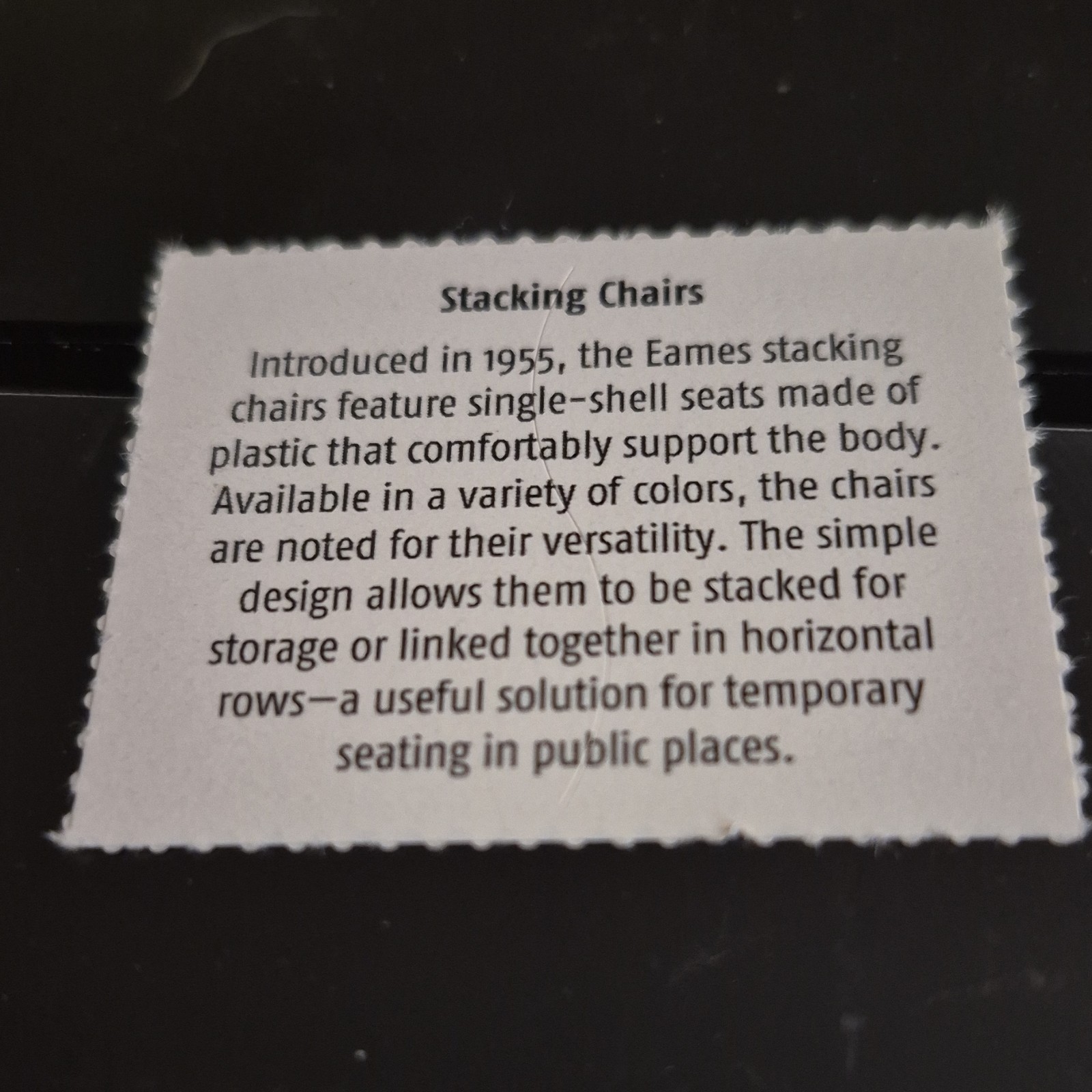 Eames Stacking Chairs Design 42 Cent USA Postage Stamp Multicolor