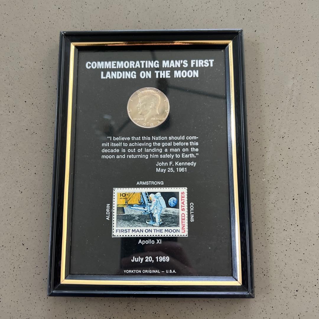 Apollo 11 Moon Landing Commemorative Coin and Stamp