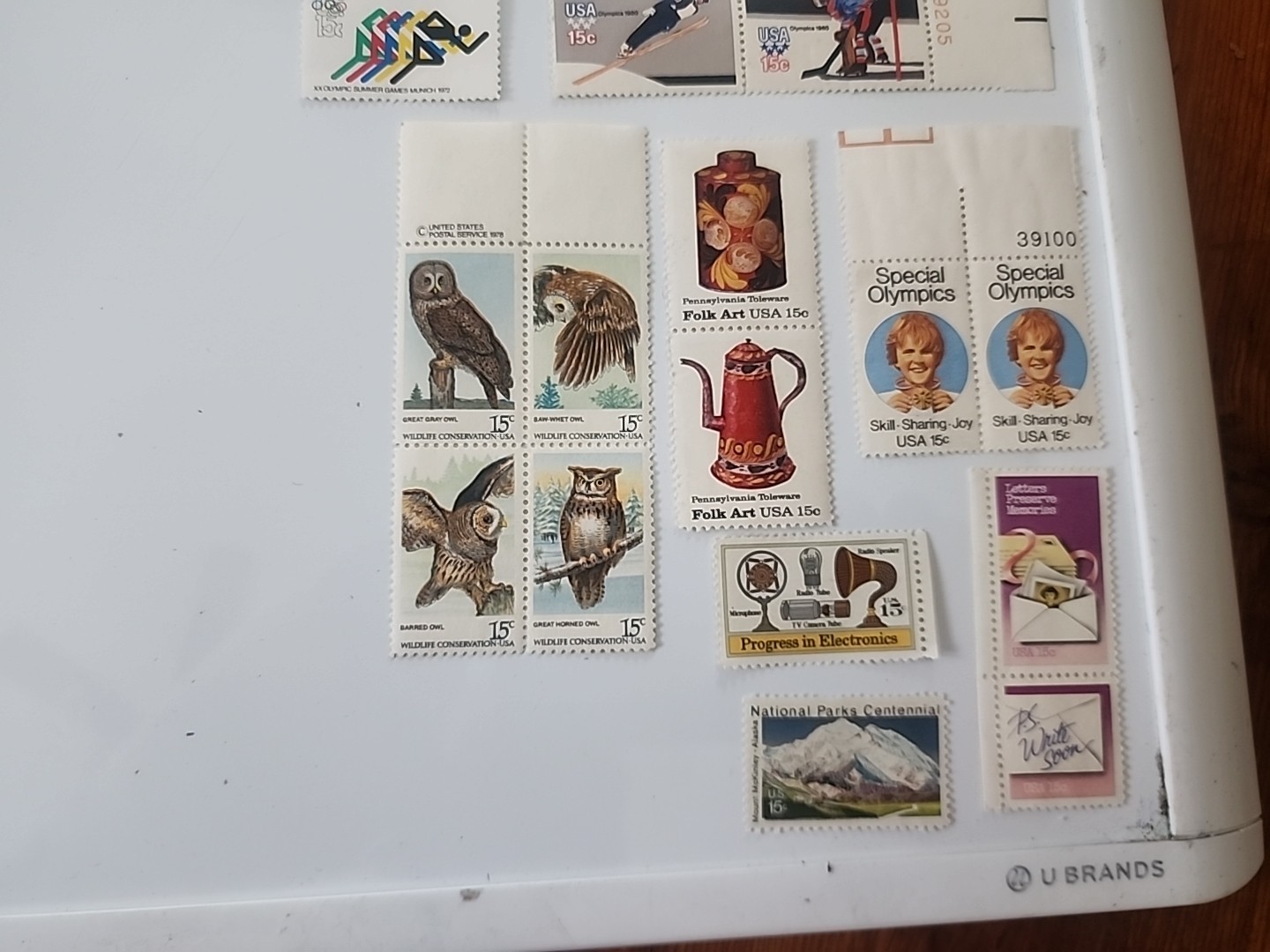Vintage Mixed Lot of 105 Unused 10 & 15 Cent U.S. Post Office Postage Stamps