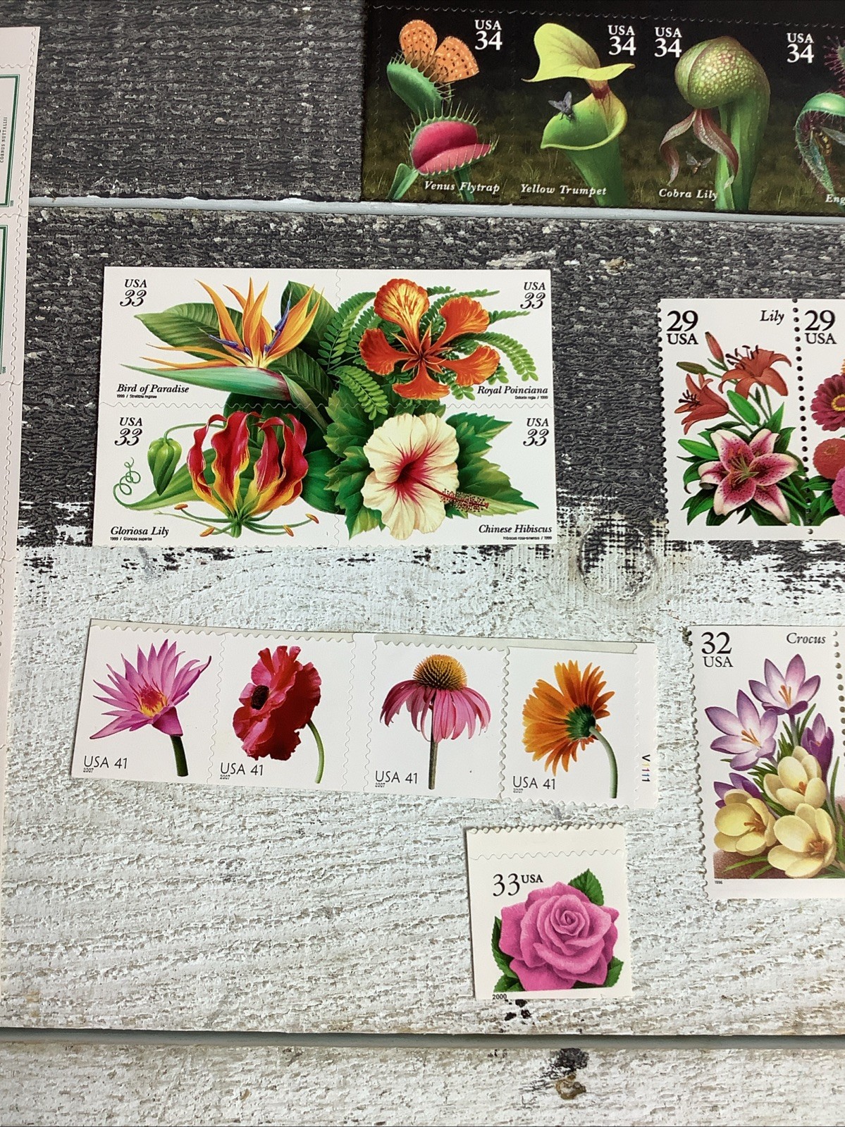USPS Various Plants And Flower Stamps