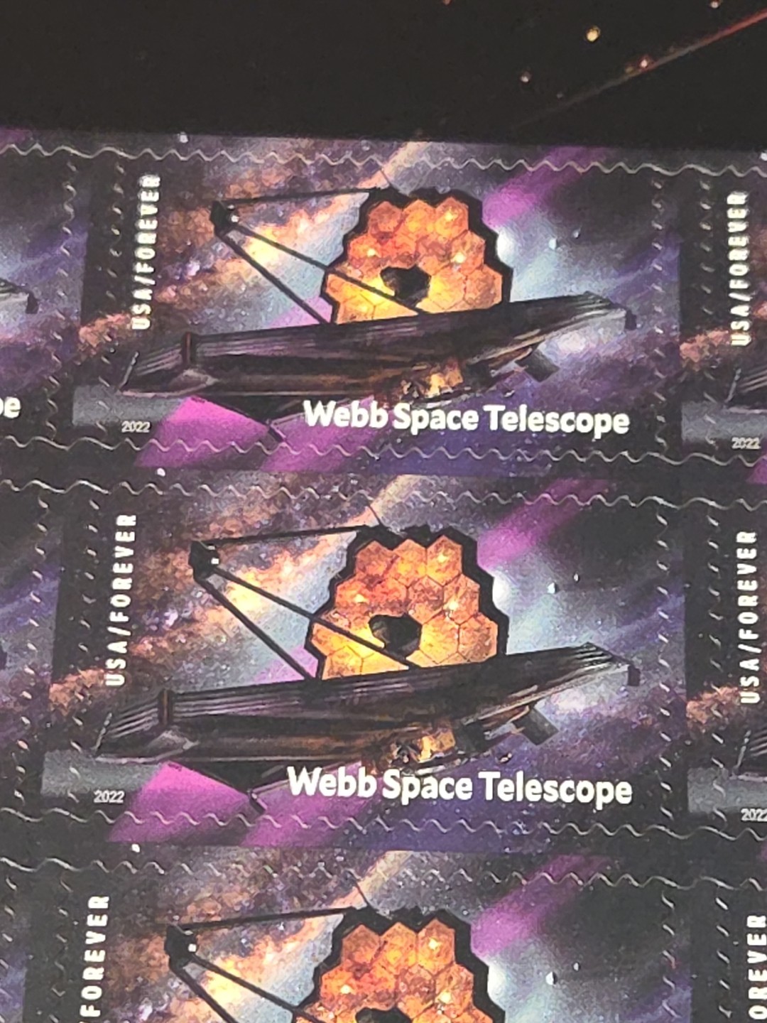 US SCOTT 5720 PANE OF 20 JAMES WEBB SPACE TELESCOPE STAMPS FOREVER MNH