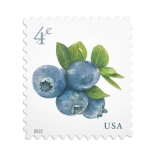 Blueberries 2022 4-Cent () Definitive Denominated Mail-Use Sheet of 20