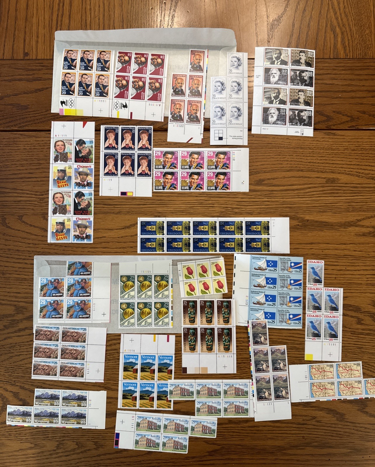 Lot of MNH Multi Value Stamps, U.S. Postage Stamps, Air Mail, Block, FDOI
