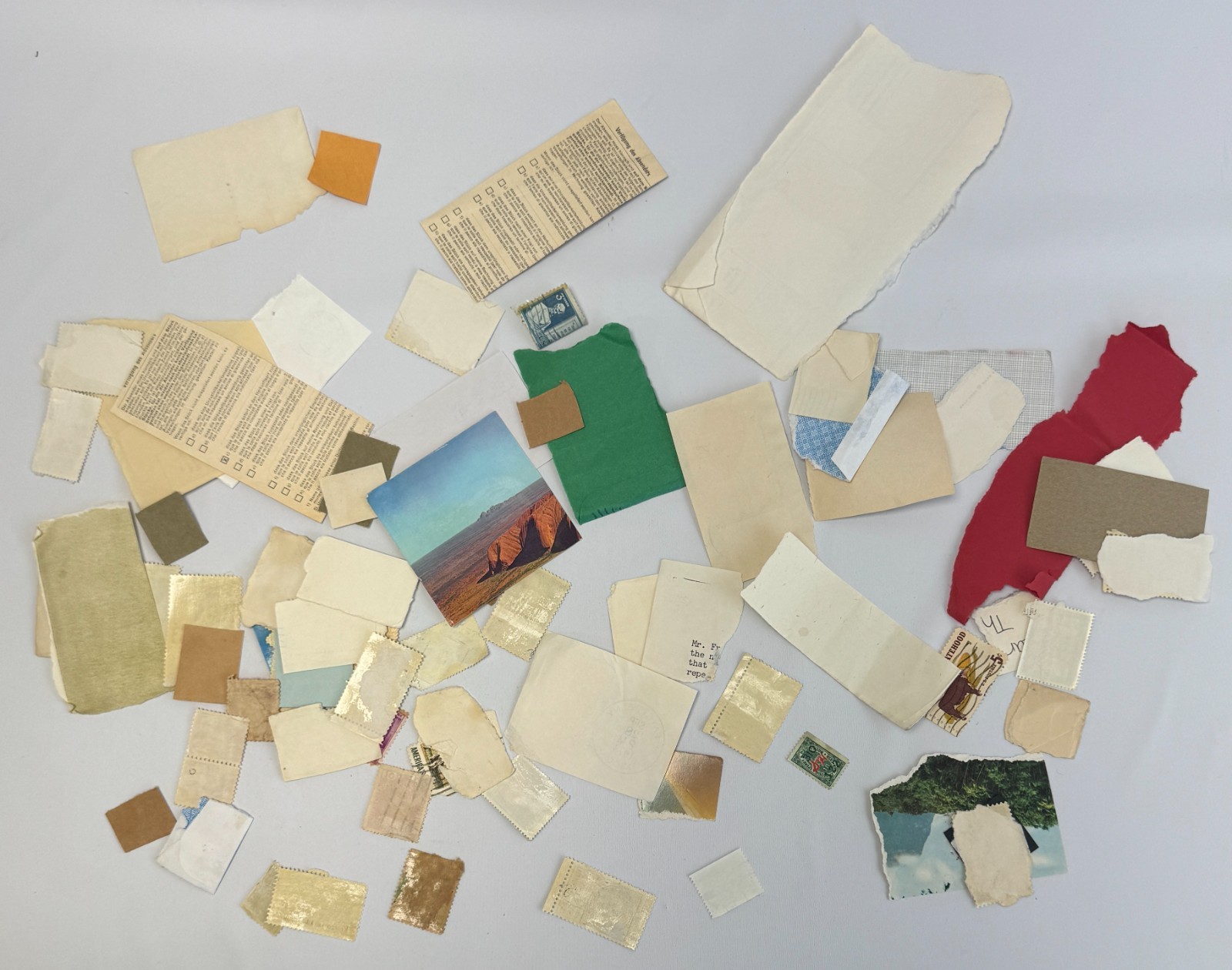 Worldwide Vintage Stamp Collection Lot 75+ Used Stamps on Paper and Off Paper