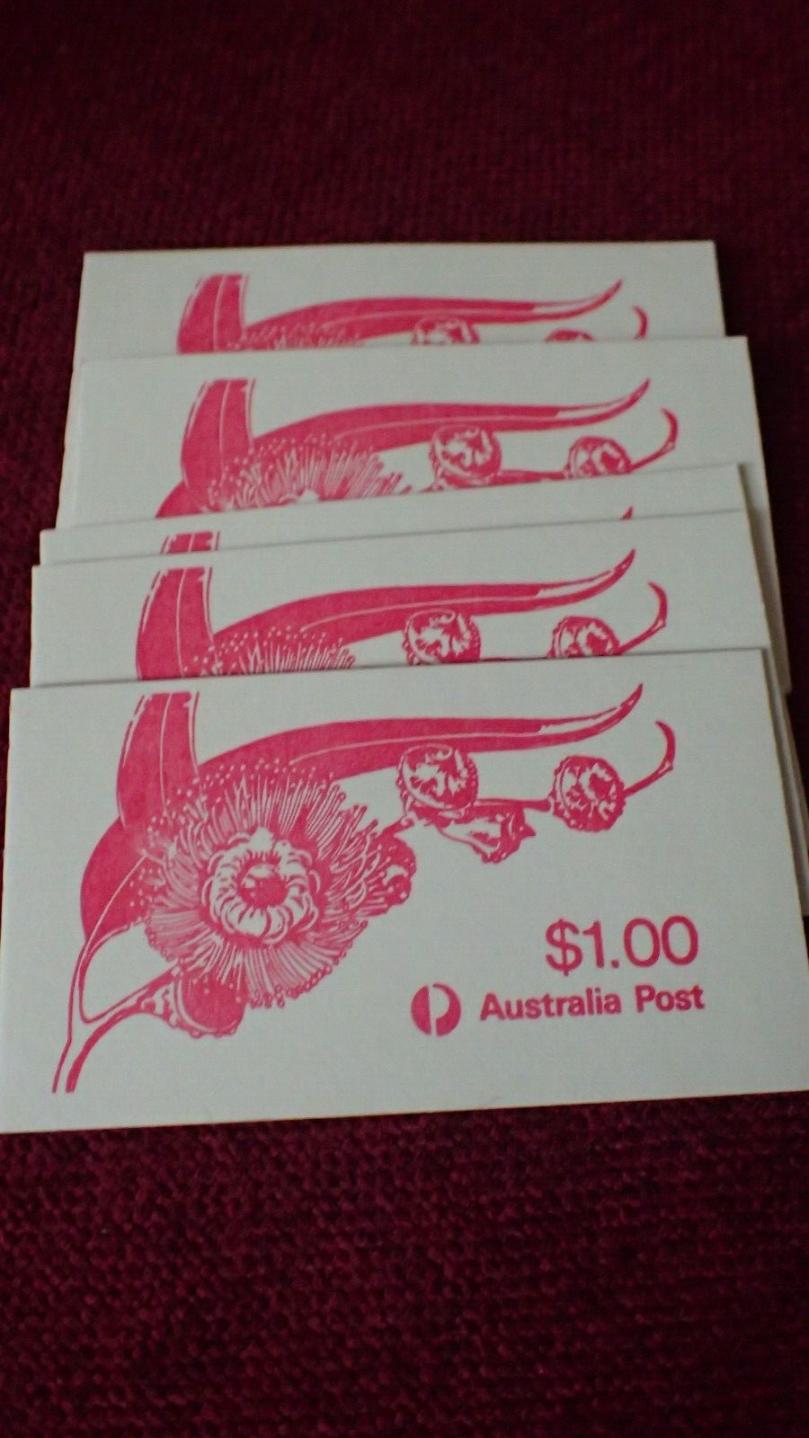 LOT OF 5 Scott # 852a Australia 1982 Eucalyptus Flowers Stamp Booklet $1 tree