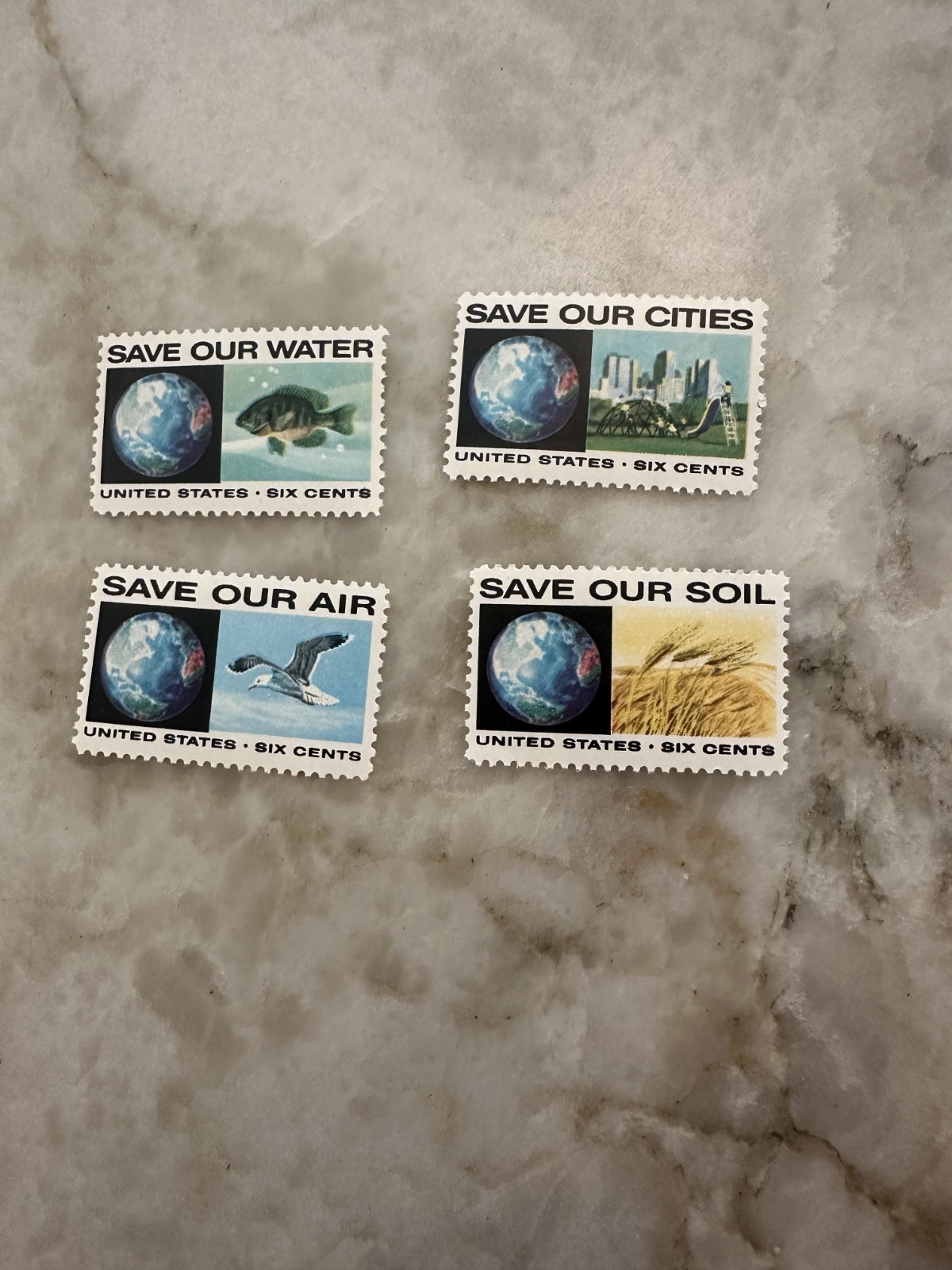 LOT of 12 VINTAGE wildlife conservation, save our and other various stamps