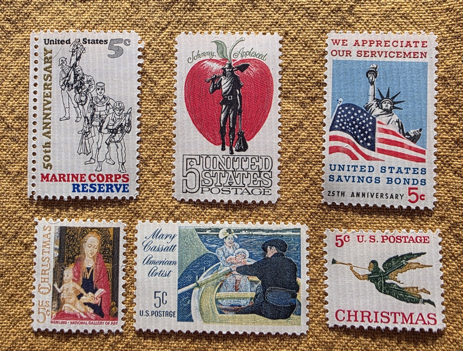 USPS 5 Cent Small Lot Unused Stamps