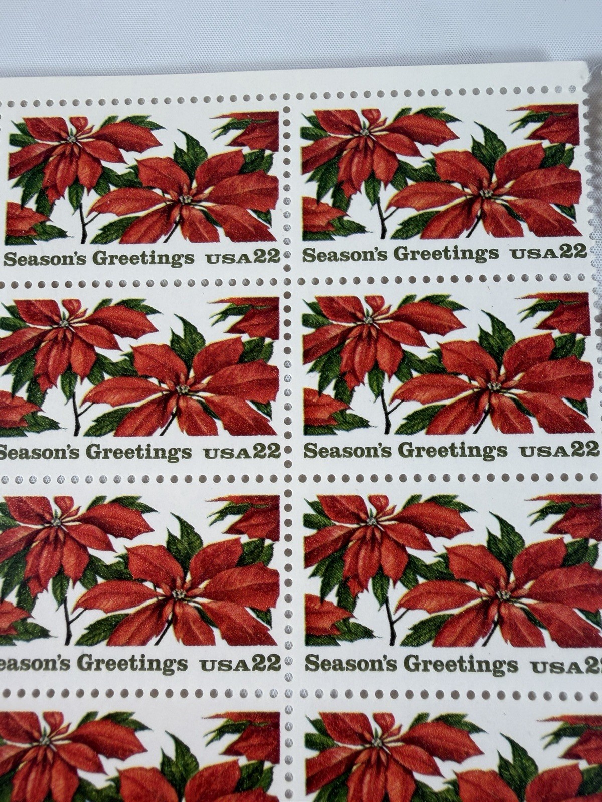 Lot of 164 Vintage Unused Christmas Stamps MNH Blocks 8¢–22¢ Mixed Designs
