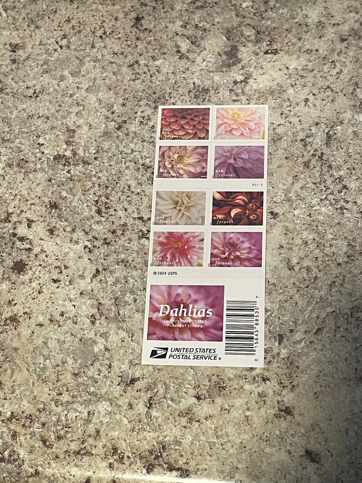 Dahlia’s- USPS Forever Stamps (2024) Book Of 20 Stamps MNH