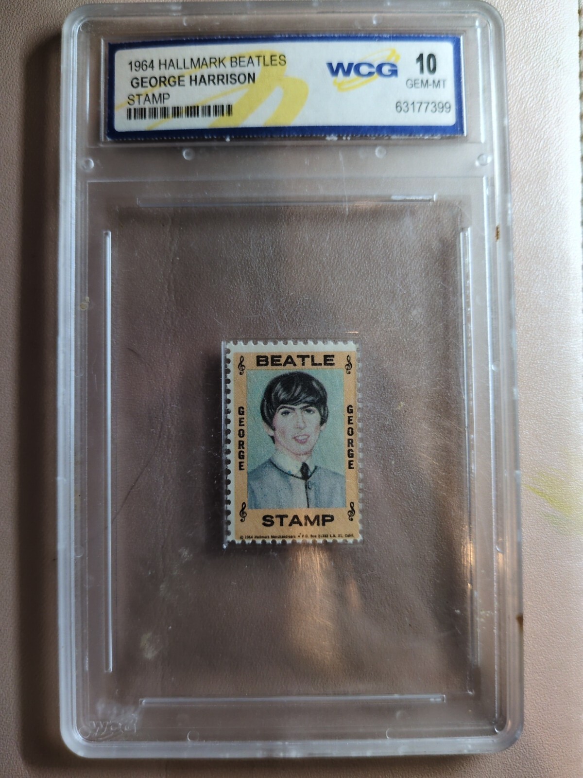 1964 HALLMARK BEATLES GEORGE HARRISON MINT COLLECTABLE STAMP