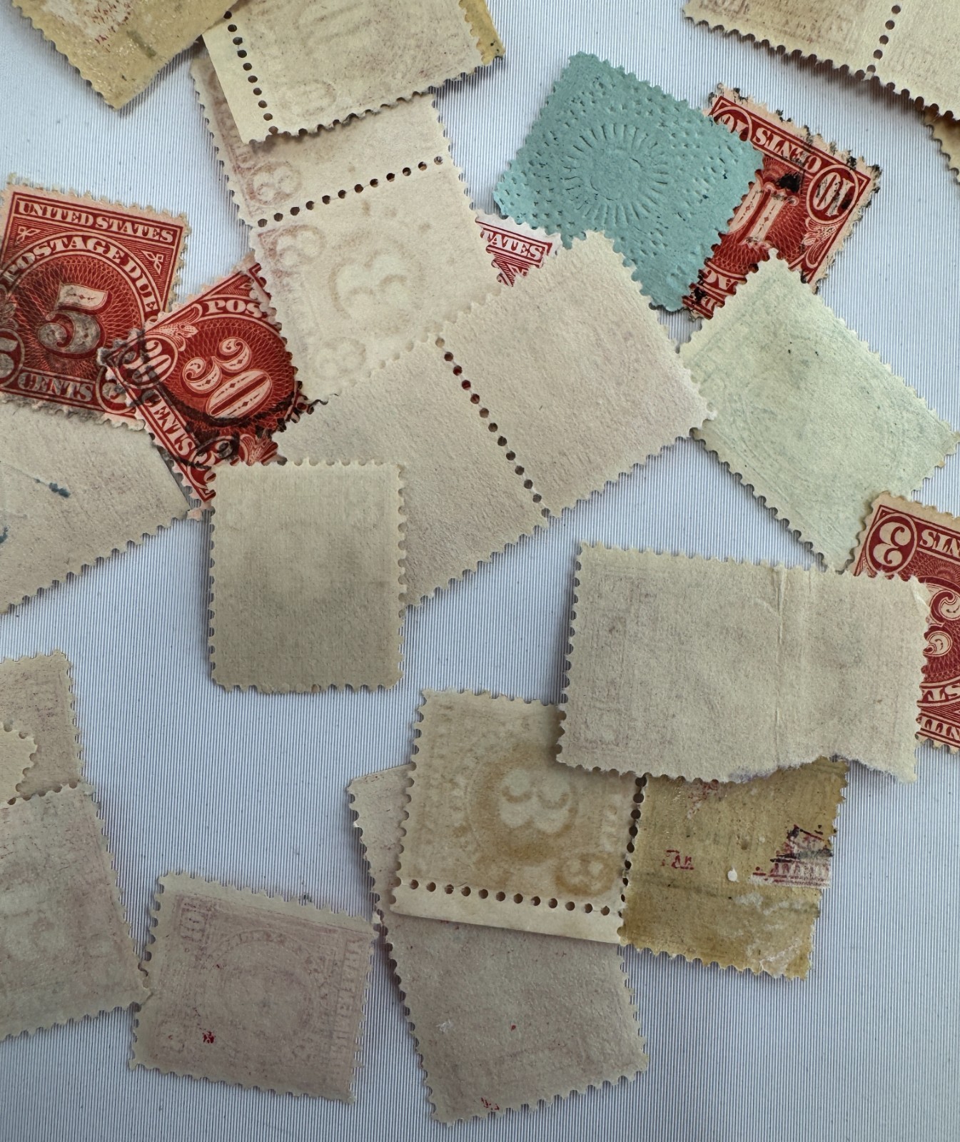 Large US Revenue and Postage Due Stamp Lot 1890s-1950s Documentary Revenue Back