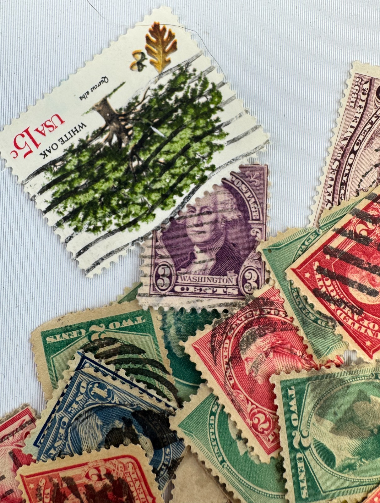 Vintage US Stamp Mixture Lot 75 and more Used Stamps Washington Franklin Revenue