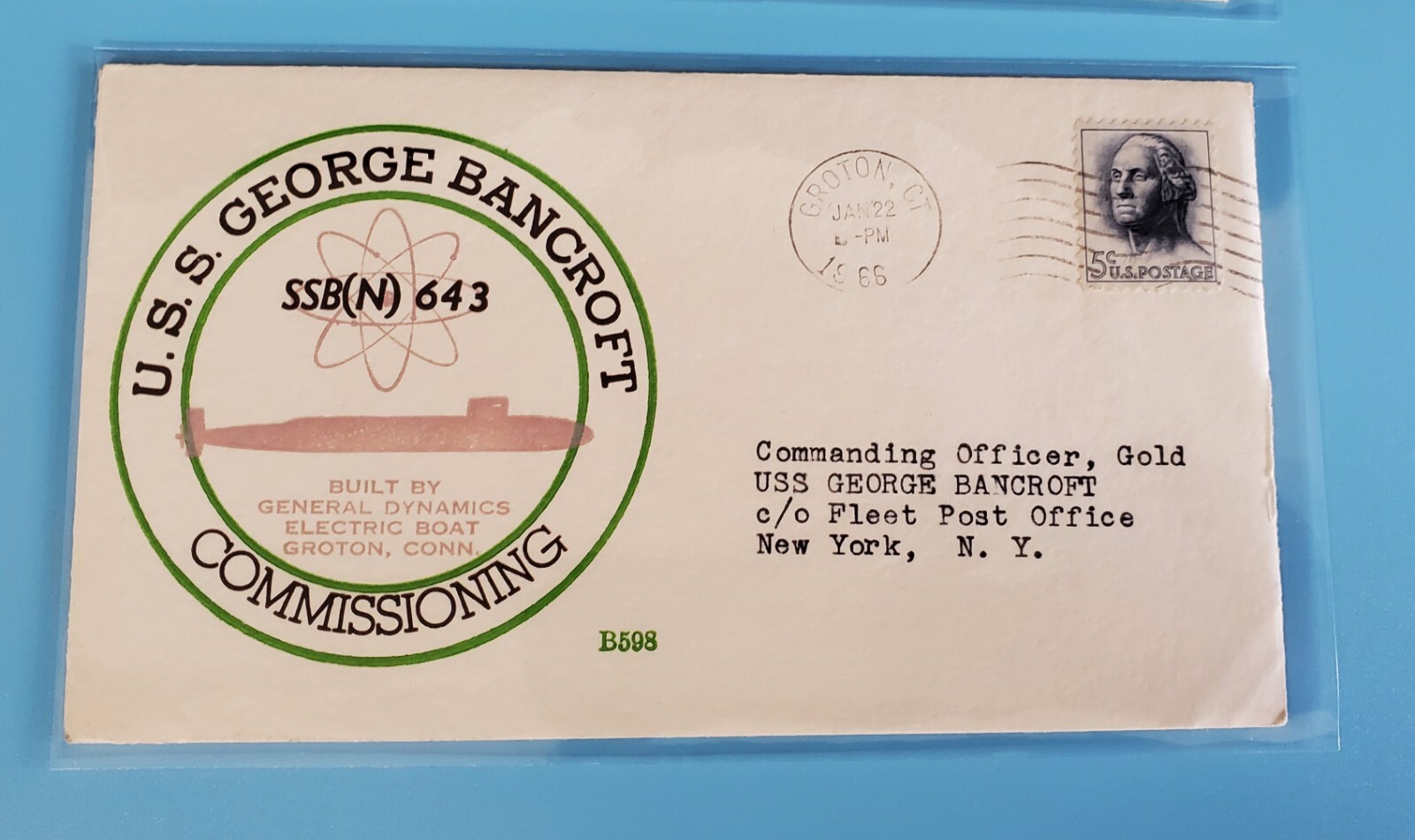 5  Vintage U.S Navy Stamped Envelopes 1960s – Bancroft, USS Jack, Atomic Navy