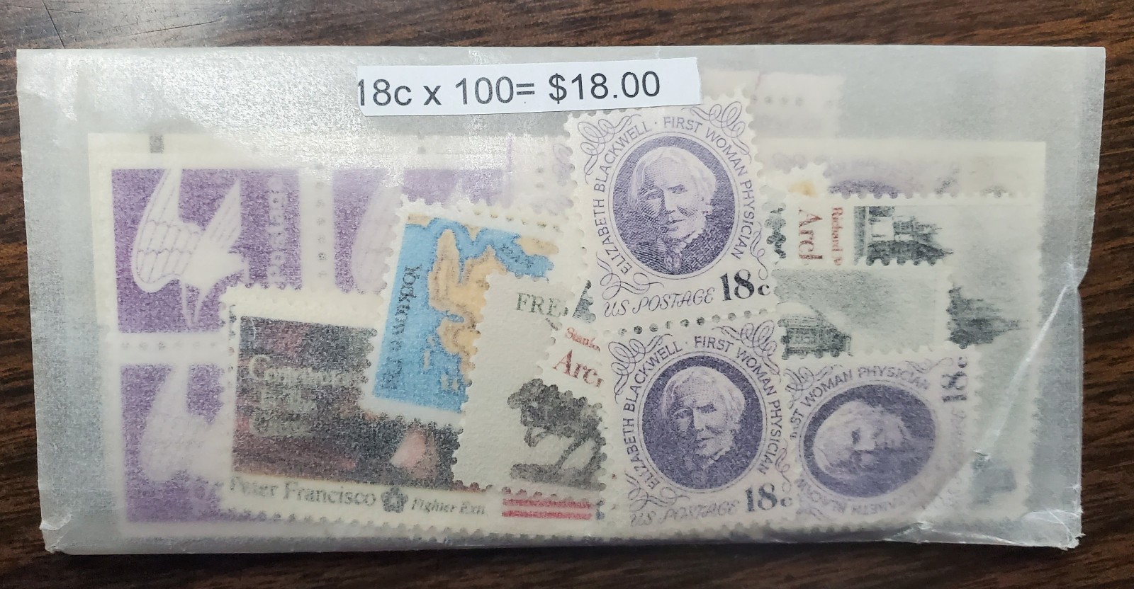 US Discount Bulk Postage – $18 Worth of 18 Cent Stamps – 100 Stamps Below Face!