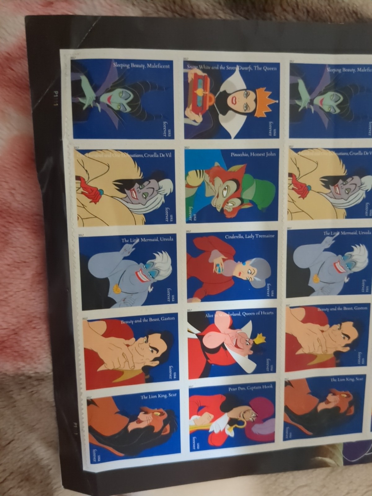 2017 USPS SHEET OF 20 FIRST CLASS FOREVER STAMPS Disney Villains