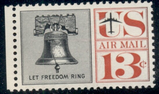 #C62 13¢ LIBERTY BELL AIRMAIL, LOT 400 MINT STAMPS SPICE YOUR MAILINGS!