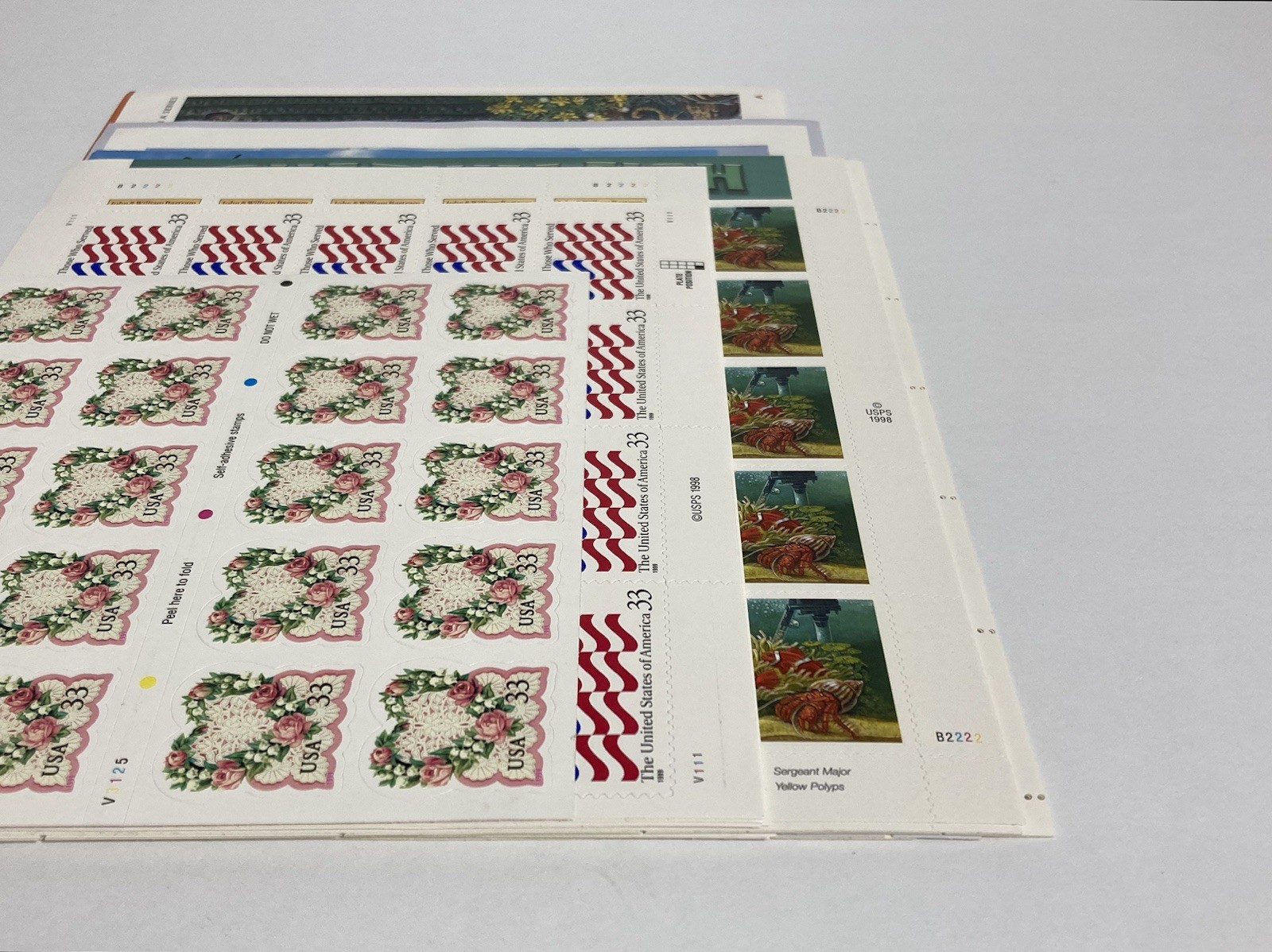 Lot of US Stamp 33 Cent Booklets with Face Value of $122.10