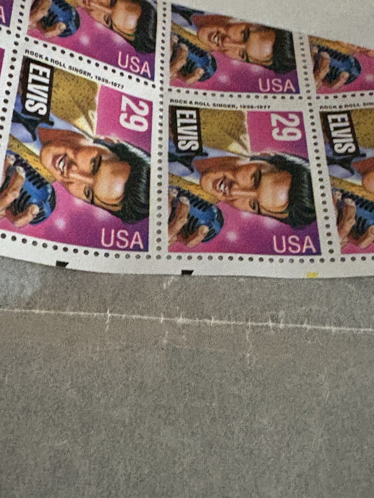 Three Sheets of Stamps- Elvis Coaches Bear US Stamps USA