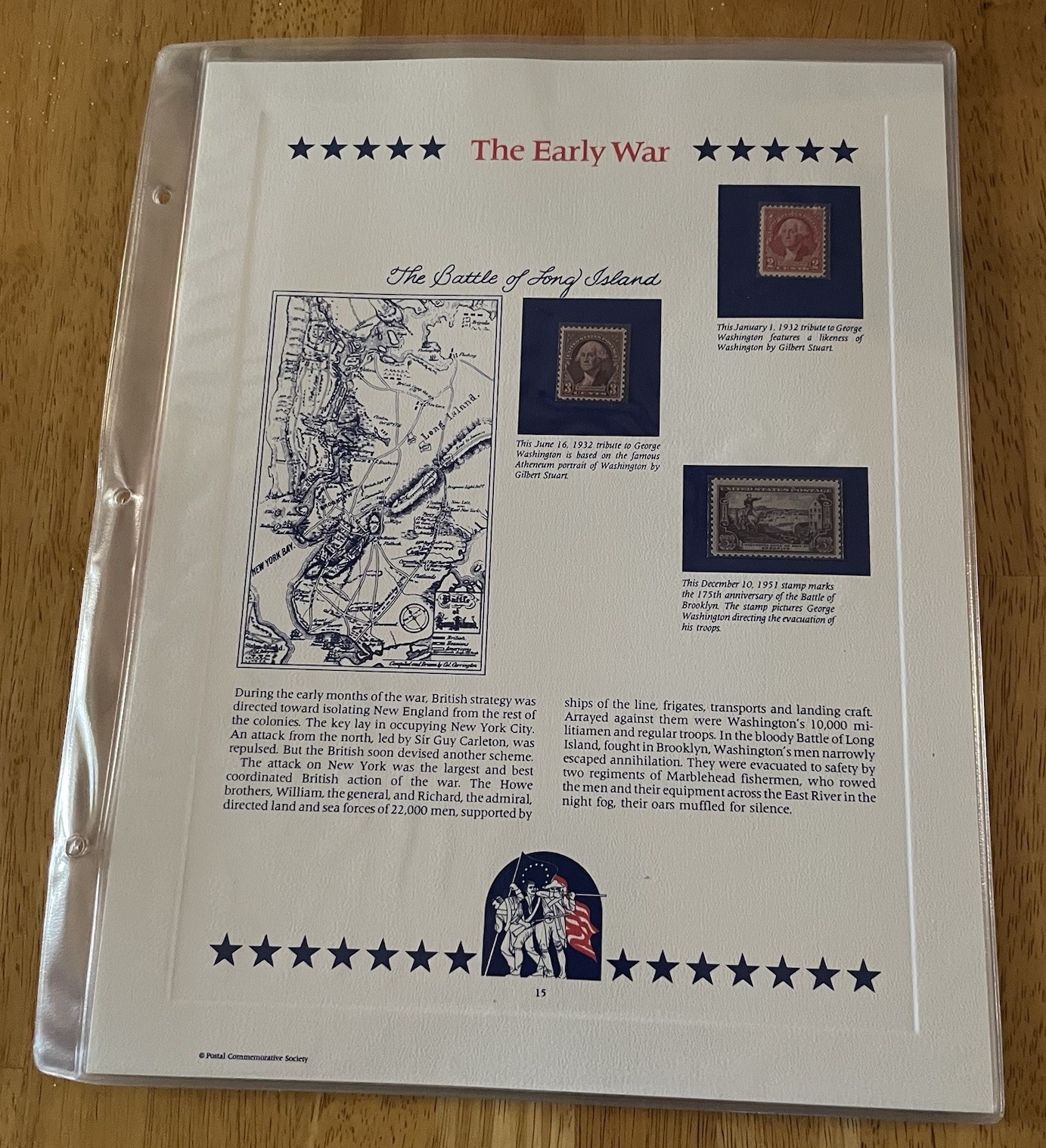 USA Stamp Series Panel The Early War Postal Commemorative Society Pg 15